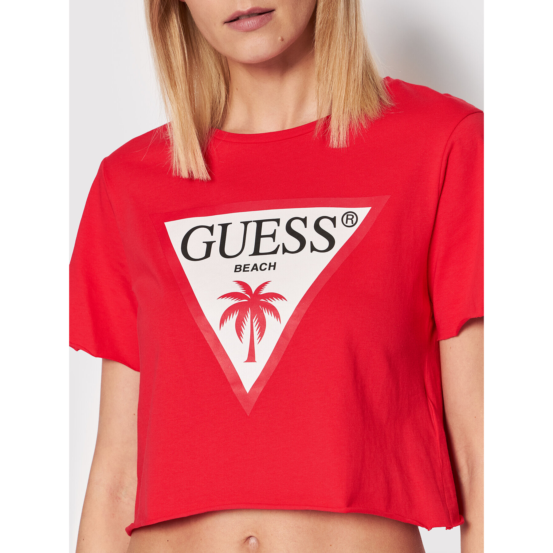 Guess Тишърт E02I01 K8FY0 Червен Regular Fit - Pepit.bg