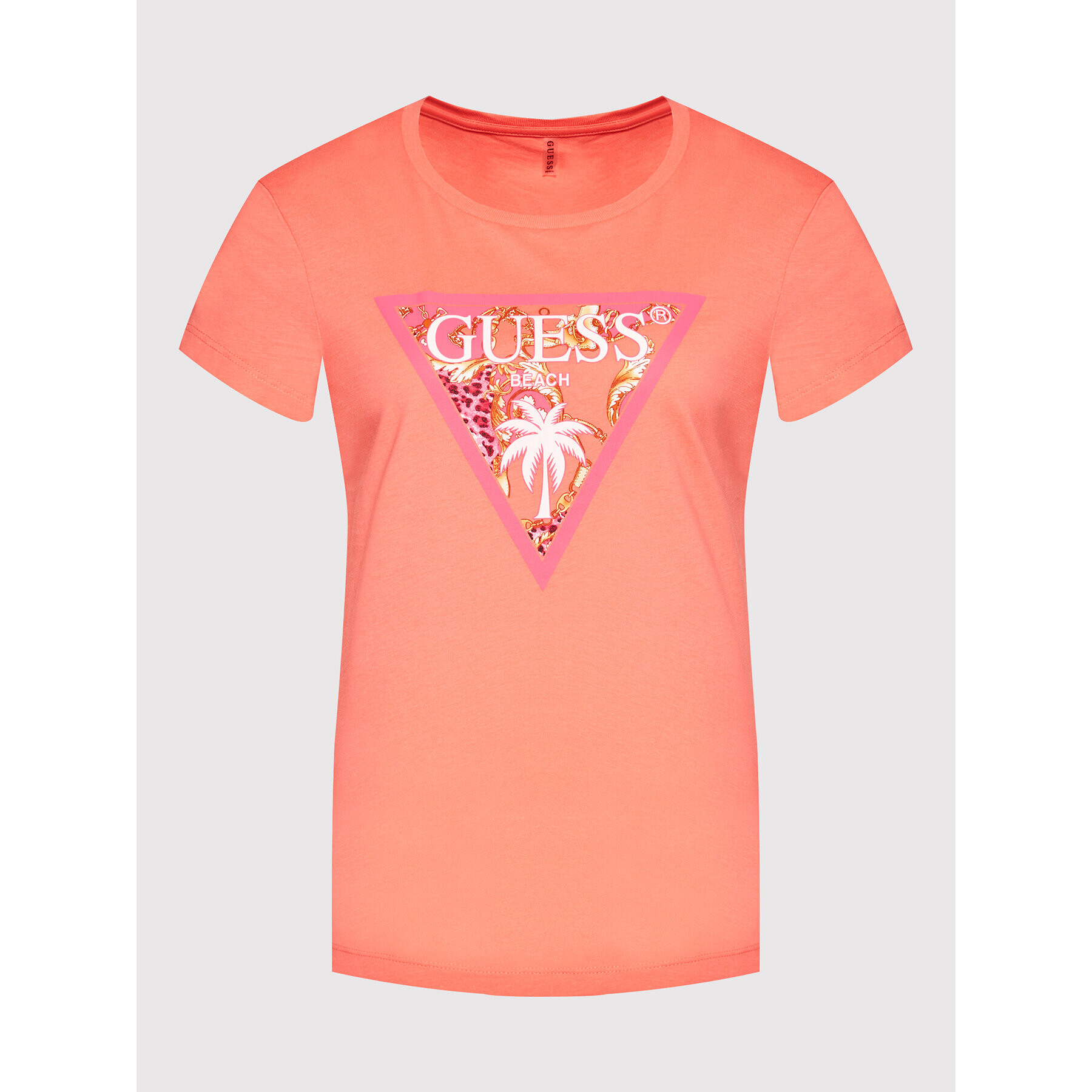 Guess Тишърт E2GI02 K8FY0 Оранжев Regular Fit - Pepit.bg