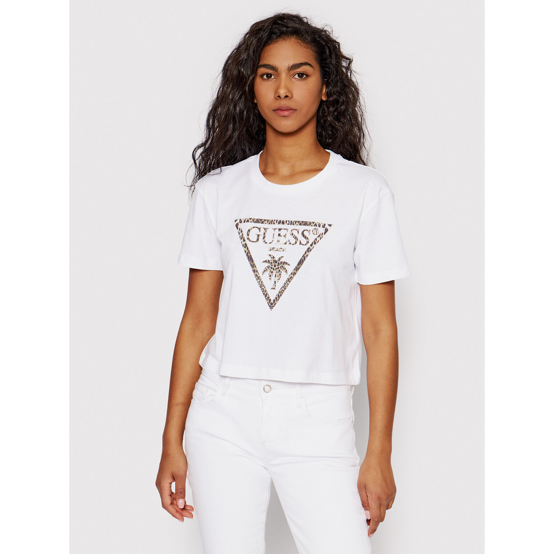Guess Тишърт E2GI03 K8HM0 Бял Regular Fit - Pepit.bg