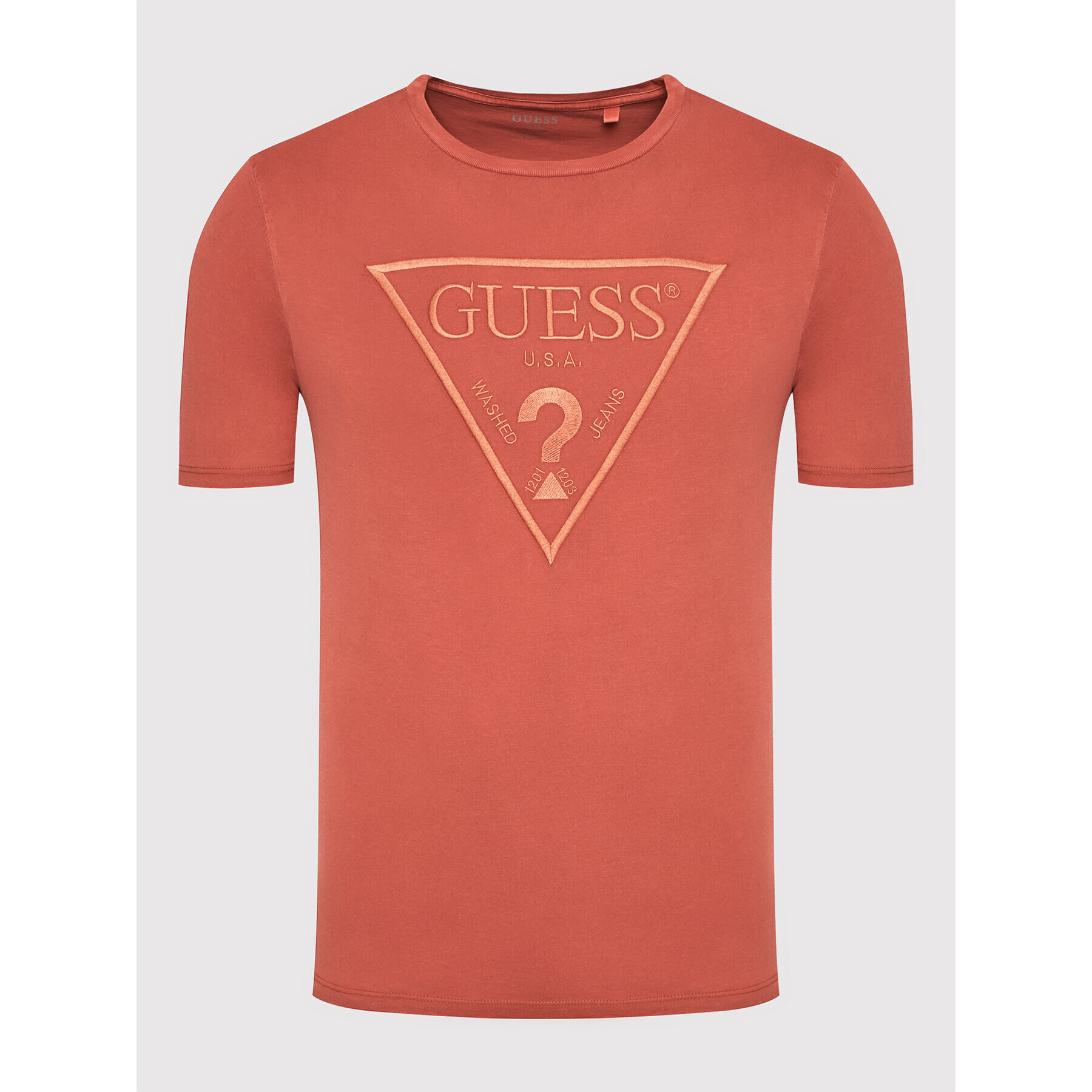 Guess Тишърт Embroidered Logo M0BI1J R9YK0 Червен Regular Fit - Pepit.bg