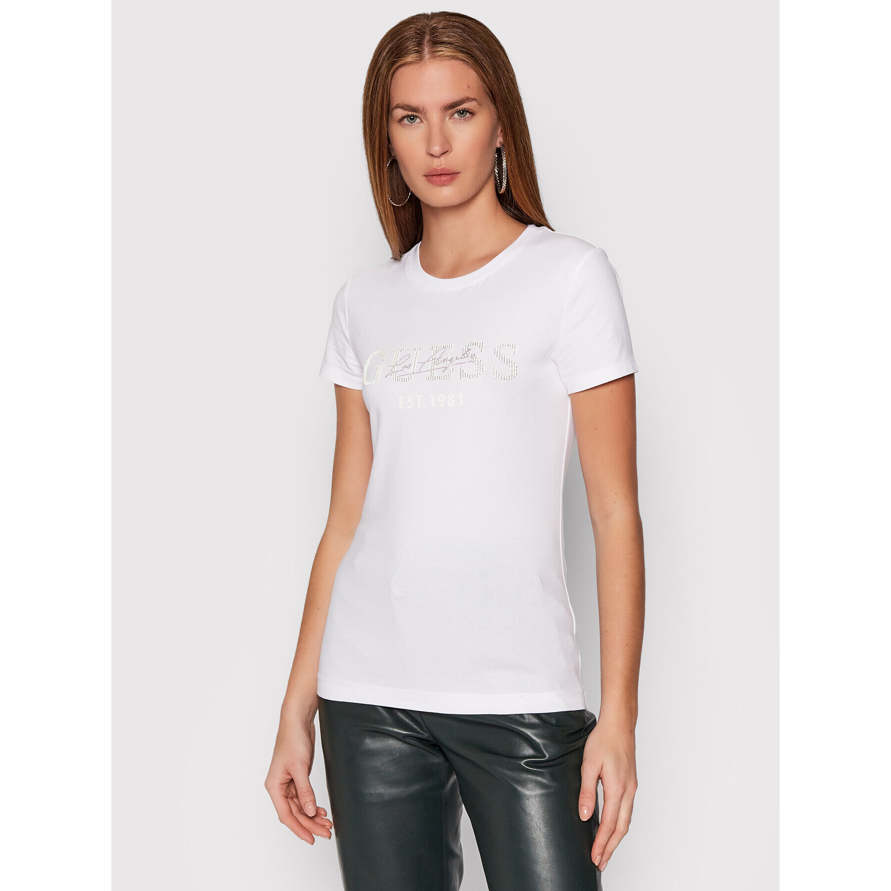 Guess Тишърт Enara W1BI02 J1311 Бял Regular Fit - Pepit.bg