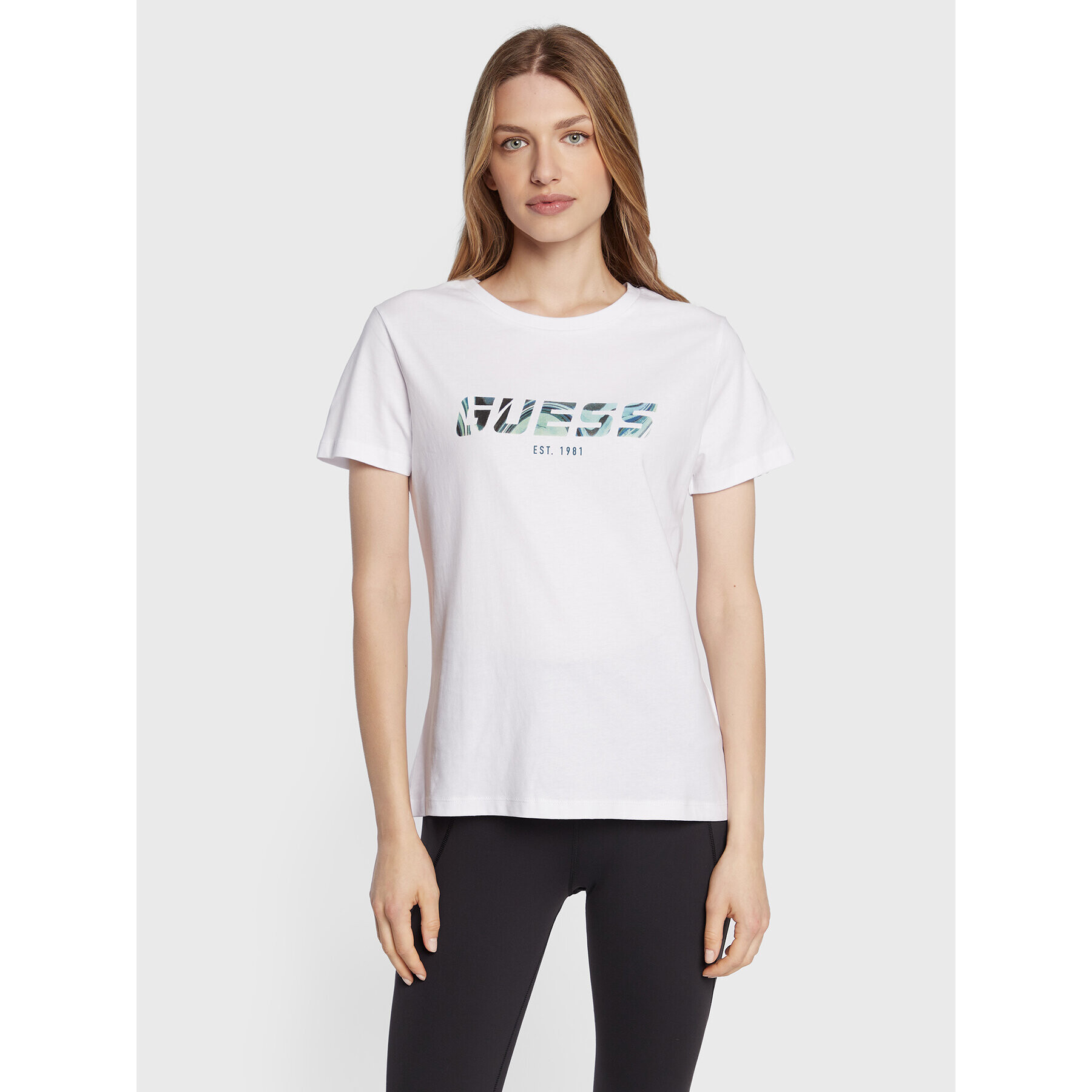 Guess Тишърт Eulalia V2BI00 I3Z14 Бял Regular Fit - Pepit.bg