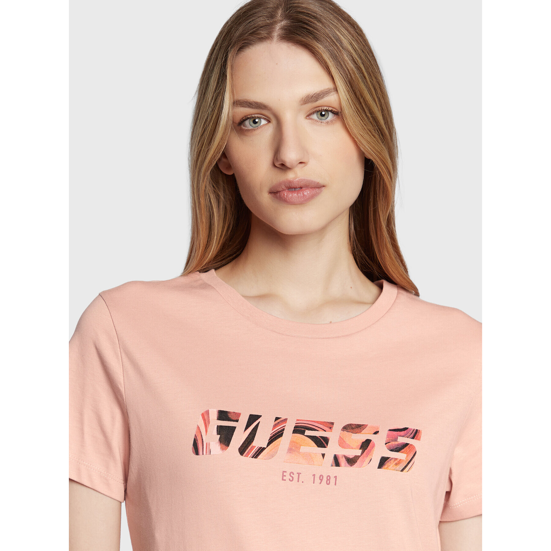Guess Тишърт Eulalia V2BI00 I3Z14 Розов Regular Fit - Pepit.bg