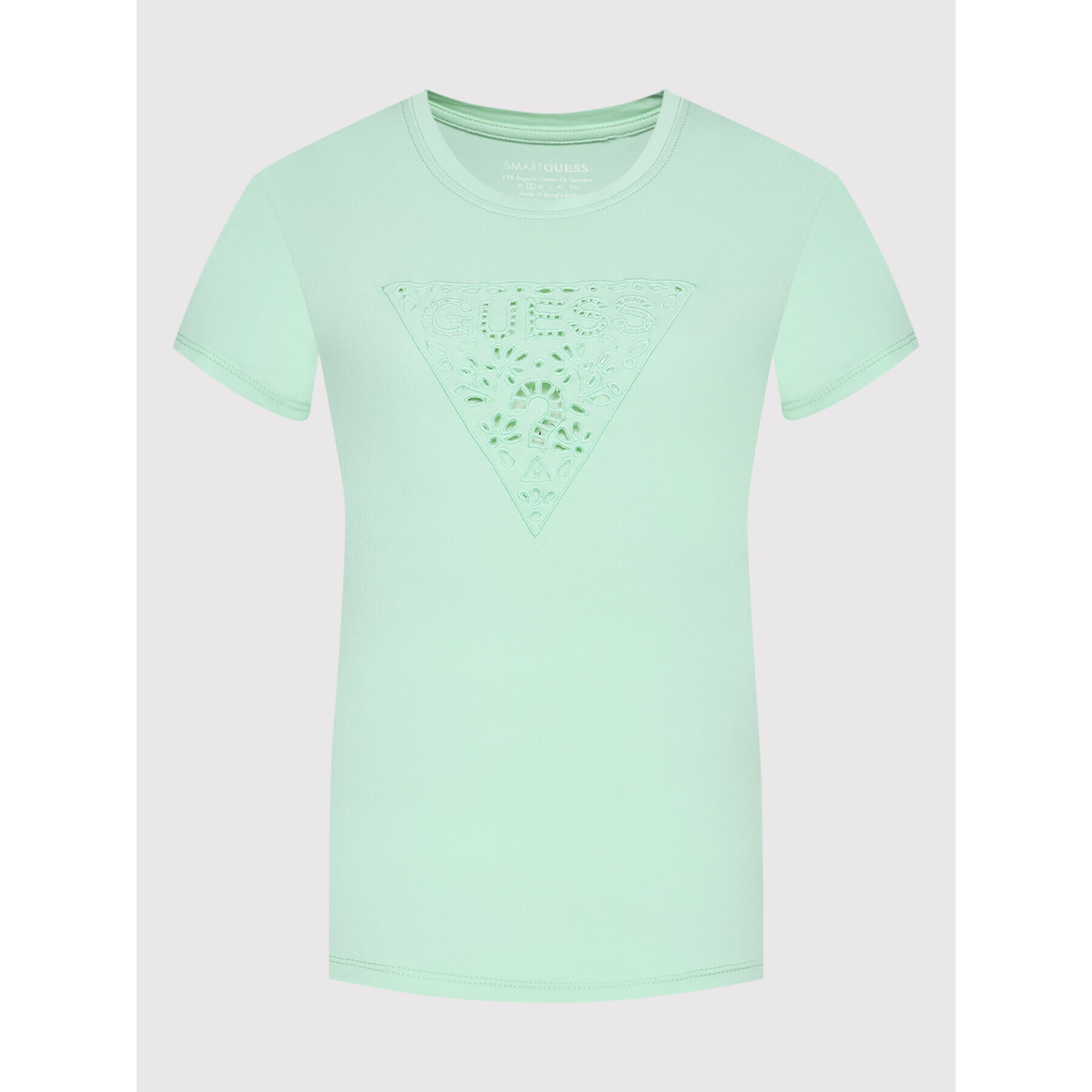 Guess Тишърт Eyelet W2GI31 KA0Q1 Зелен Regular Fit - Pepit.bg
