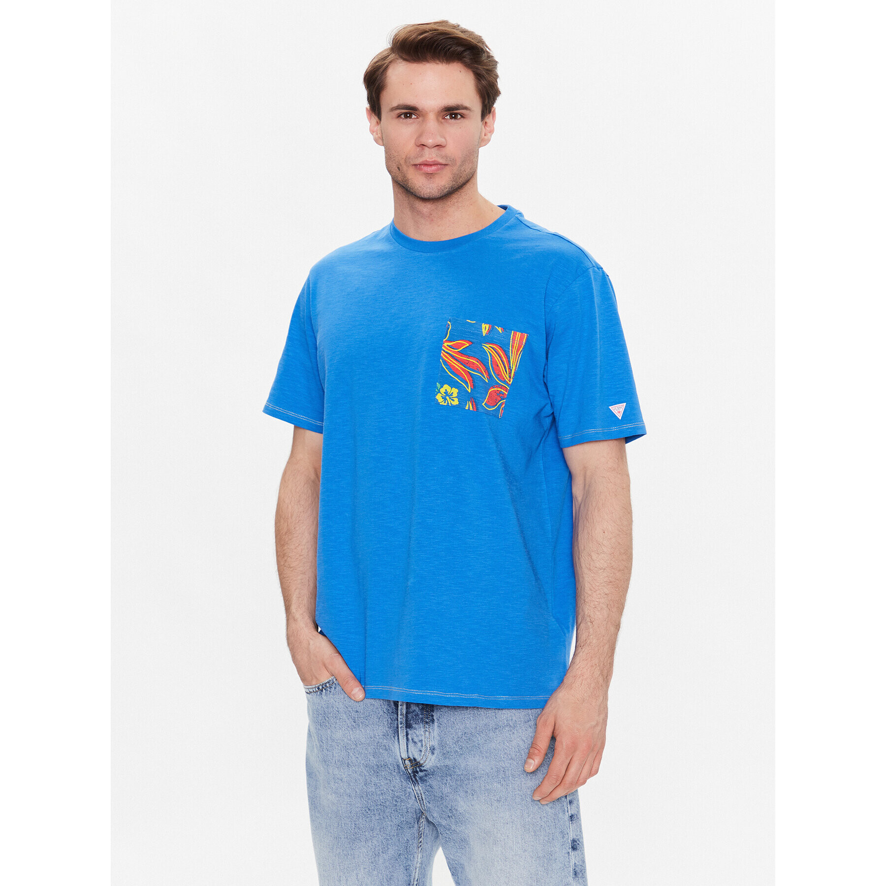 Guess Тишърт F3GI04 K6XN4 Син Regular Fit - Pepit.bg