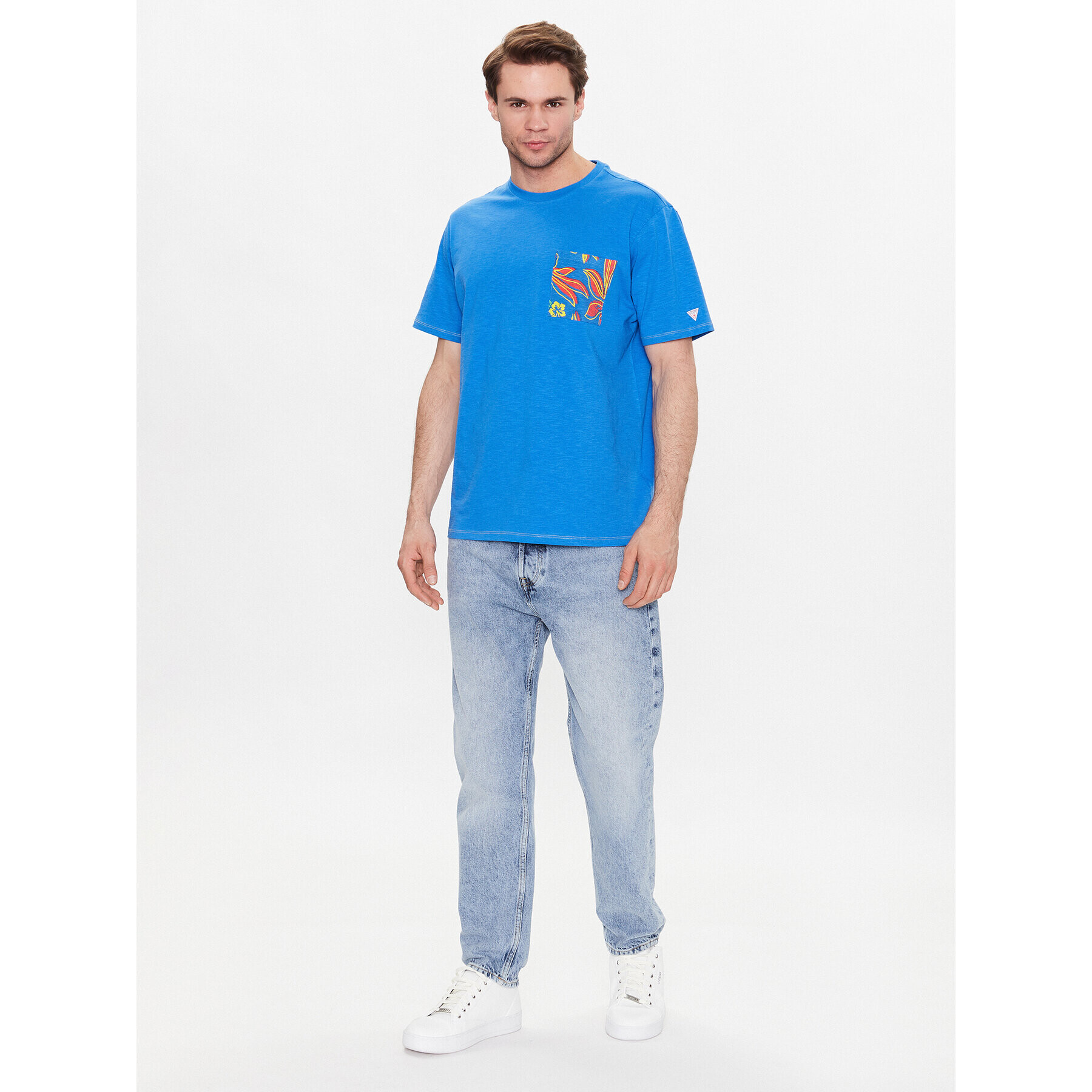 Guess Тишърт F3GI04 K6XN4 Син Regular Fit - Pepit.bg