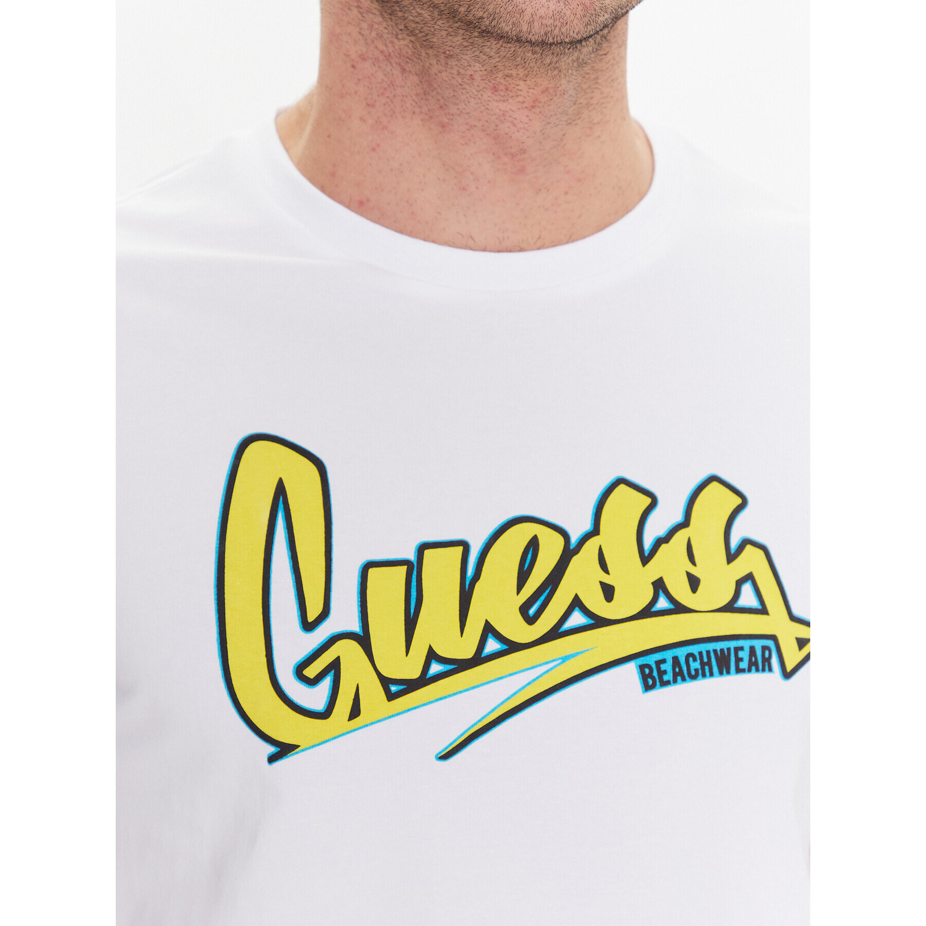 Guess Тишърт F3GI10 J1314 Бял Regular Fit - Pepit.bg