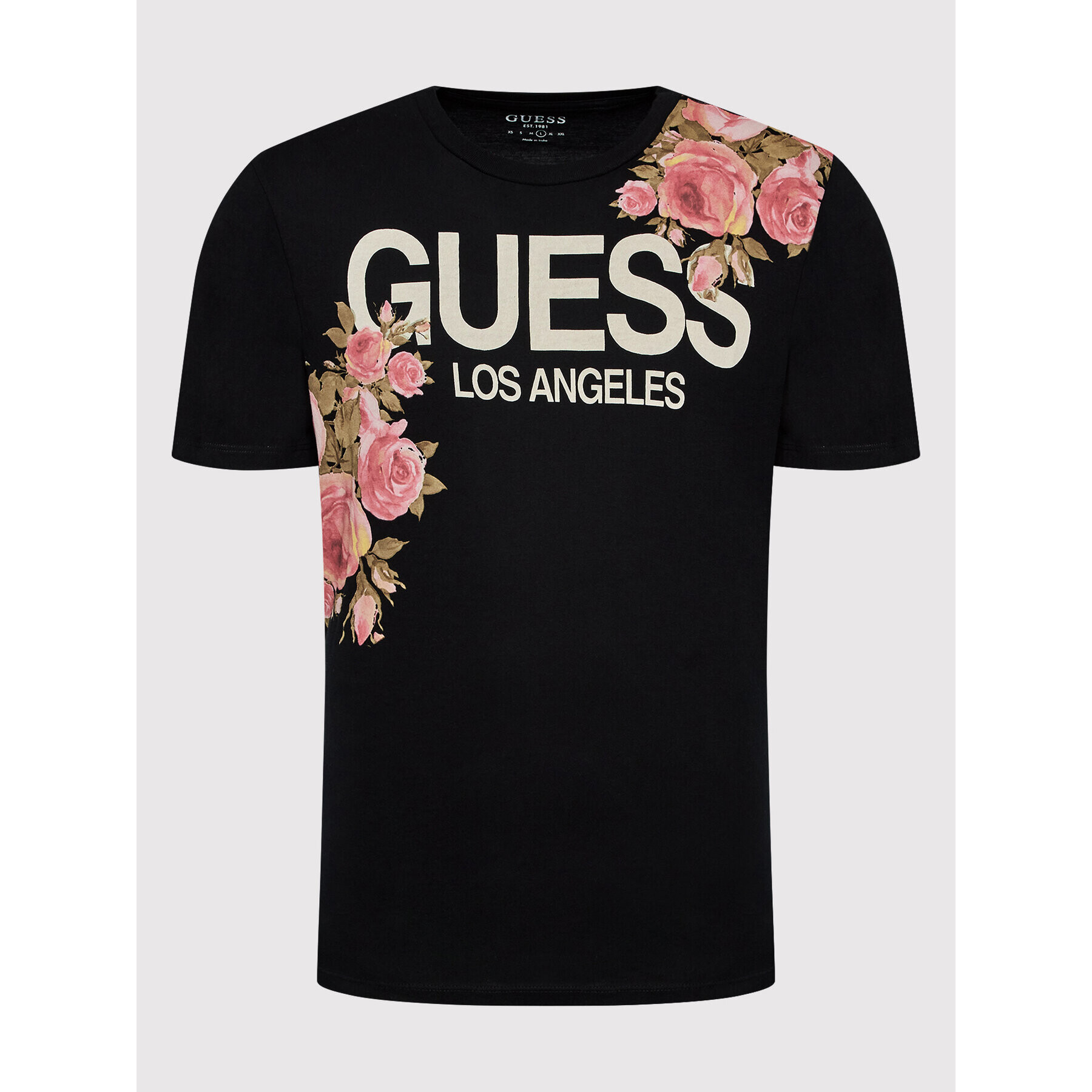 Guess Тишърт Floral Logo M2BI75 K9RM3 Черен Regular Fit - Pepit.bg