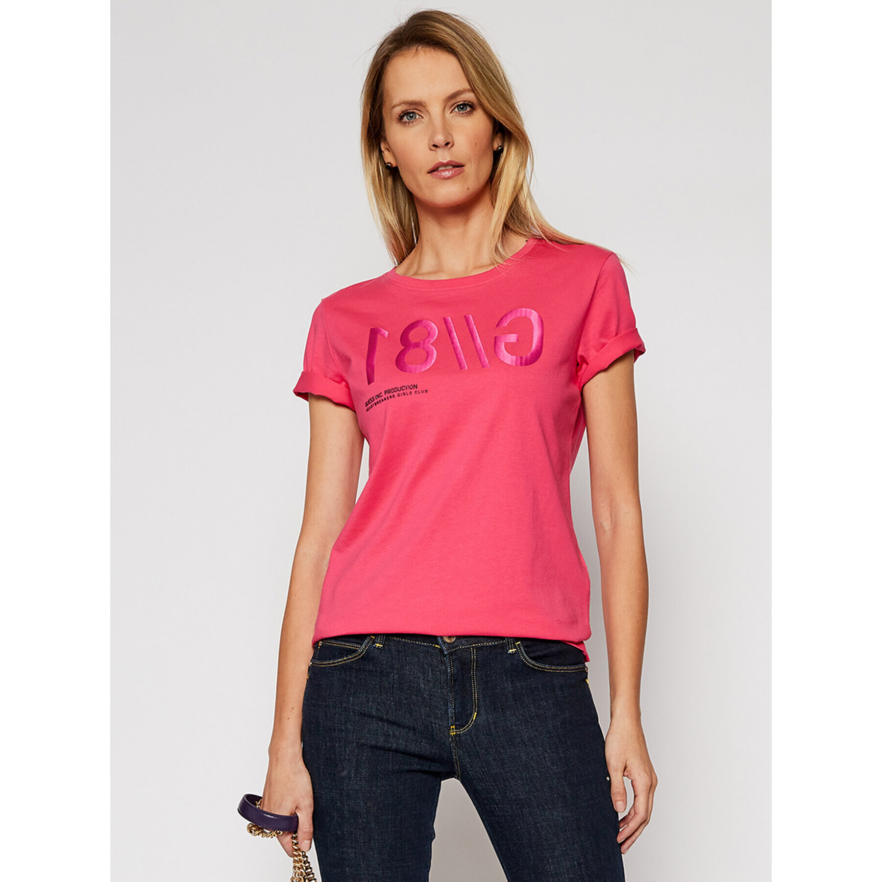 Guess Тишърт G 81 W1RI0B I3Z00 Розов Regular Fit - Pepit.bg
