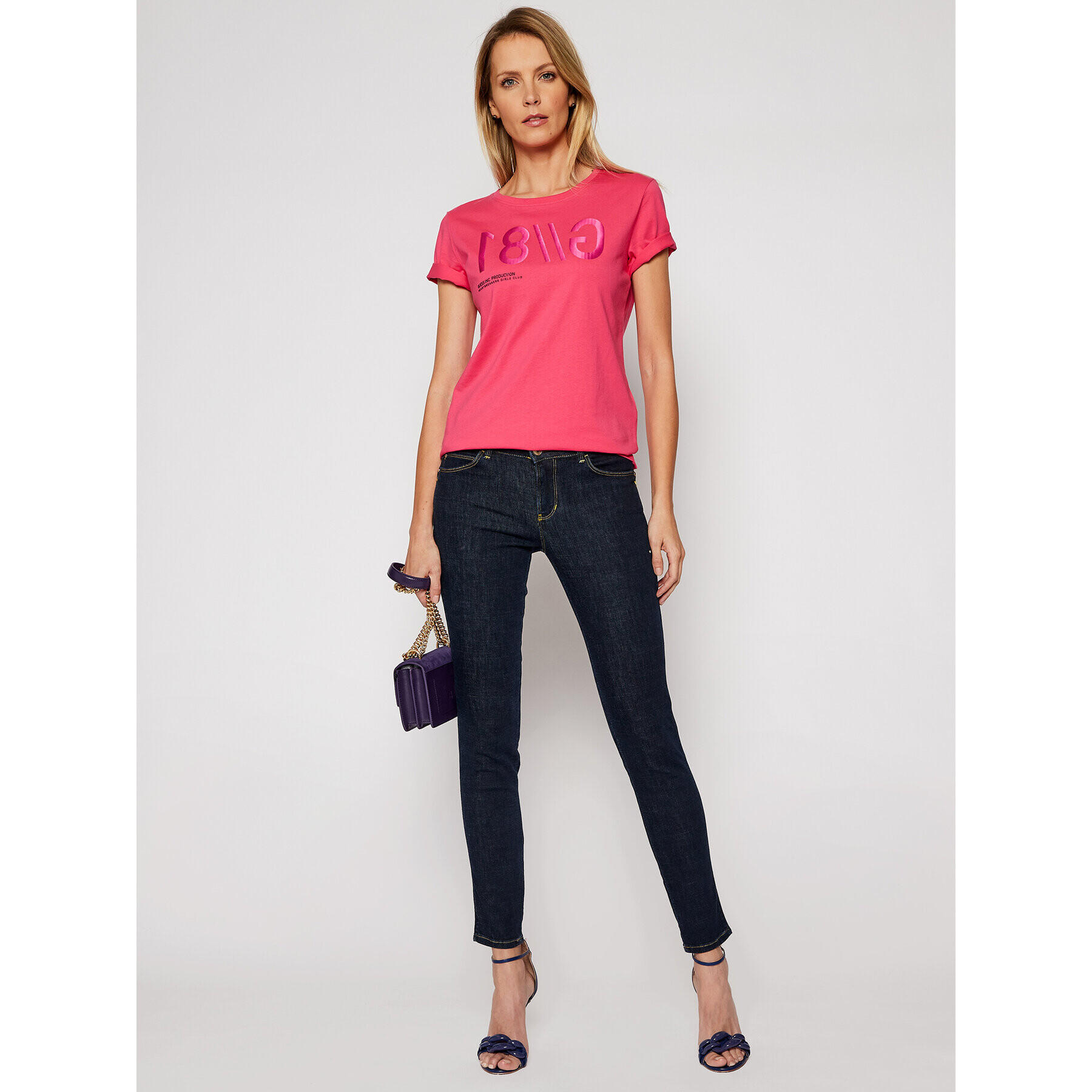 Guess Тишърт G 81 W1RI0B I3Z00 Розов Regular Fit - Pepit.bg