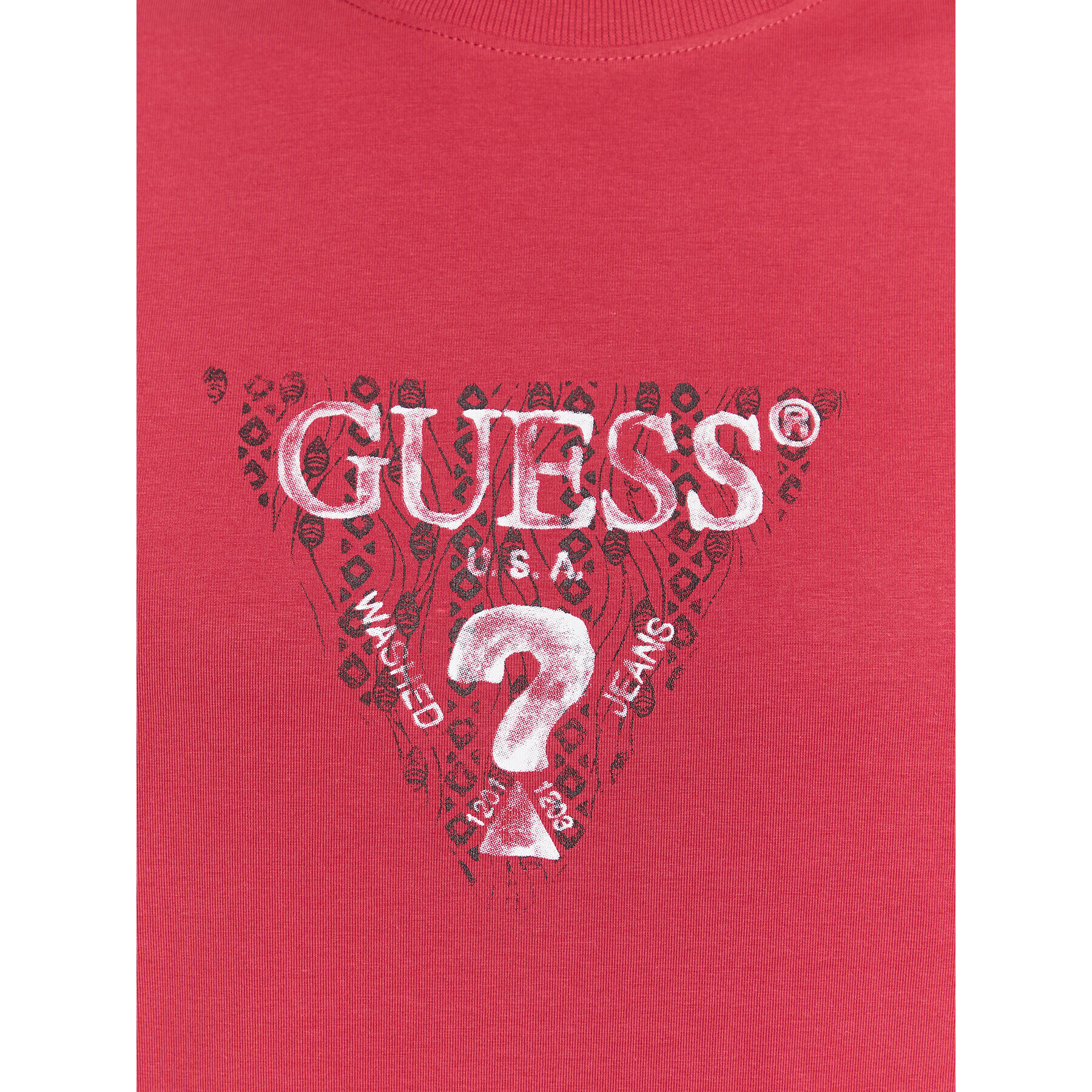 Guess Тишърт Geo Triangle M3GI23 J1314 Бордо Slim Fit - Pepit.bg