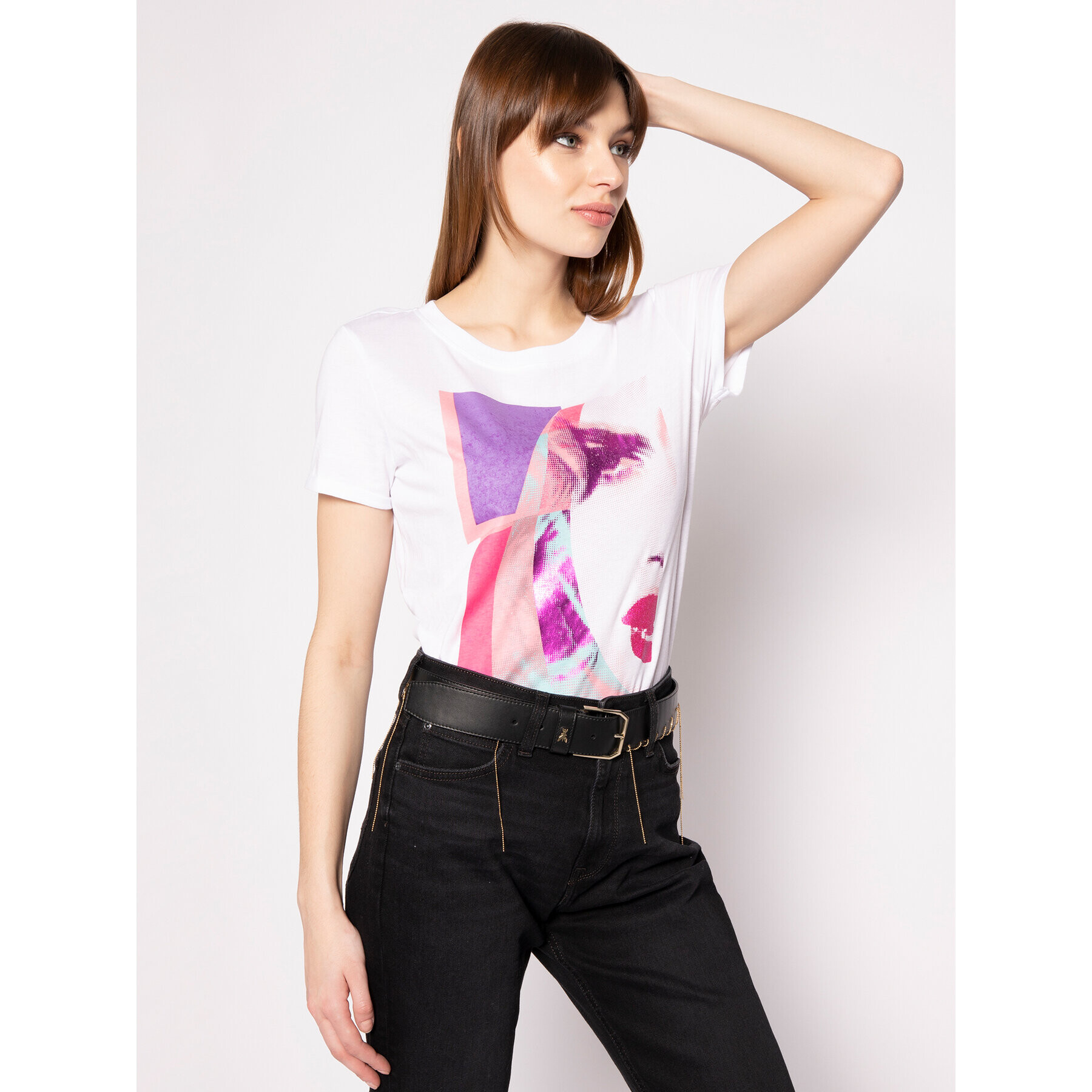 Guess Тишърт Giselle W0GI88 K46D0 Бял Regular Fit - Pepit.bg