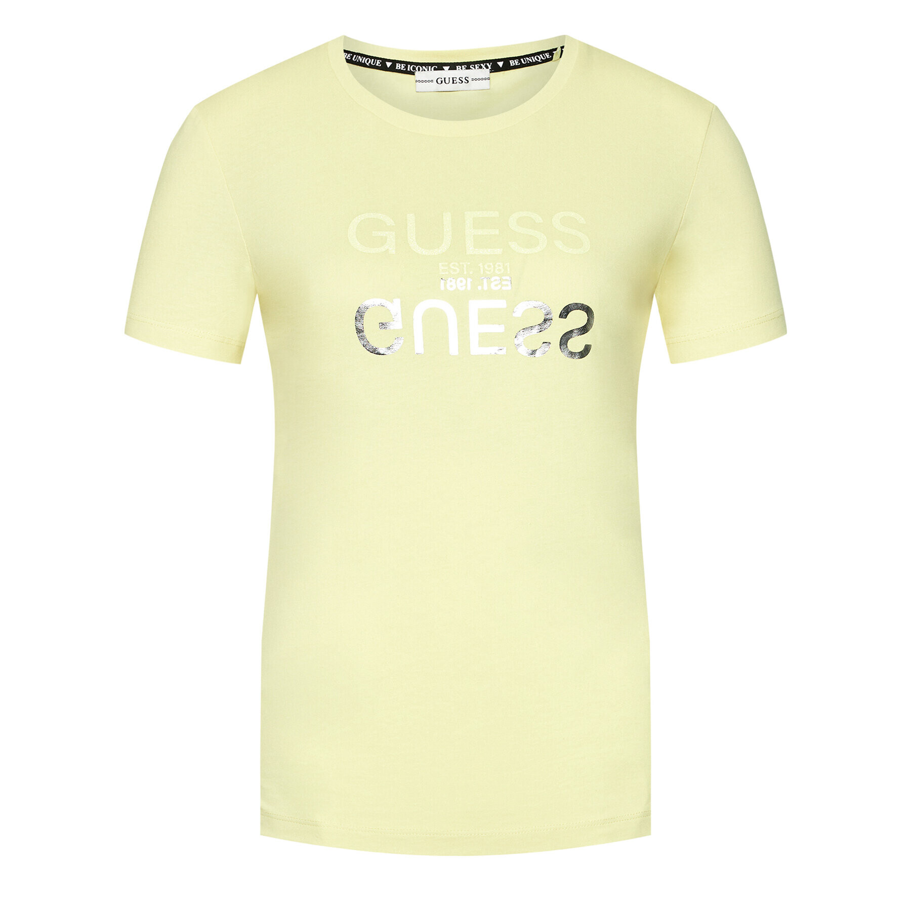 Guess Тишърт Glenna W1GI0C I3Z11 Жълт Regular Fit - Pepit.bg
