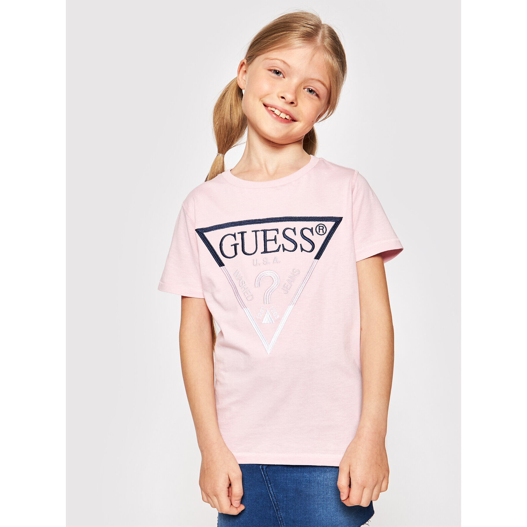 Guess Тишърт H1RJ05 K8HM0 Розов Regular Fit - Pepit.bg