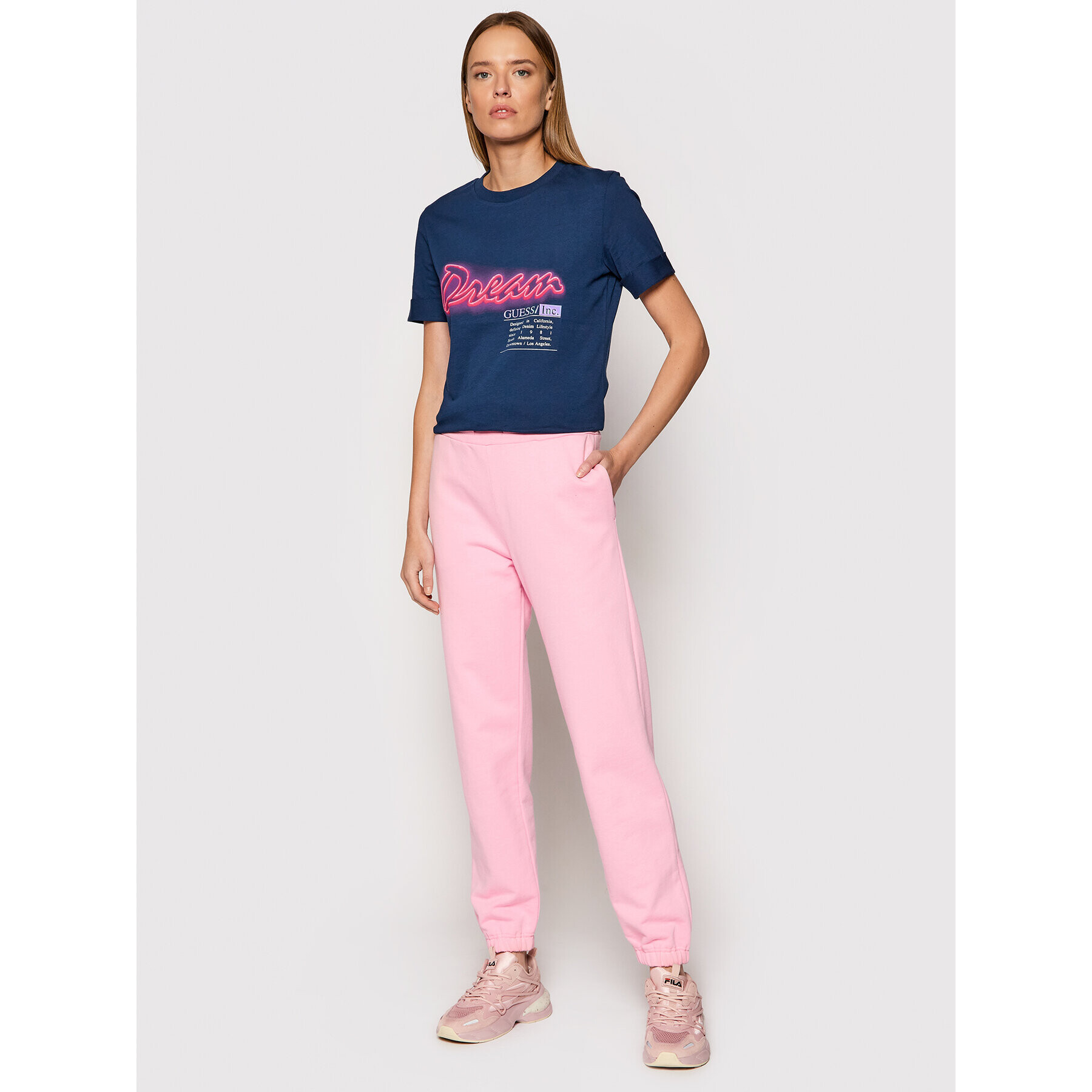 Guess Тишърт Hope W1BI20 JA911 Тъмносин Regular Fit - Pepit.bg
