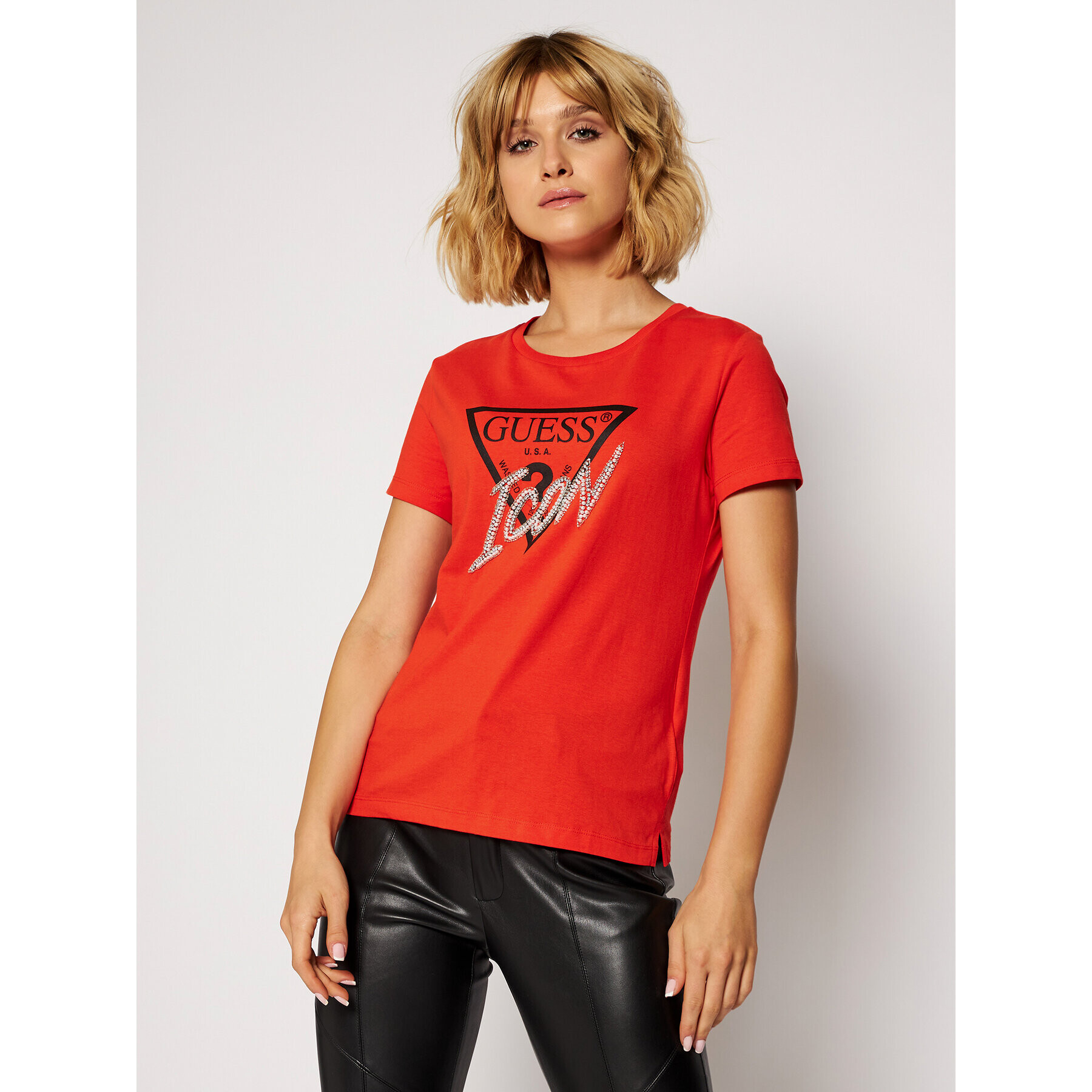 Guess Тишърт Icon Tee W0BI00 I3Z00 Оранжев Regular Fit - Pepit.bg