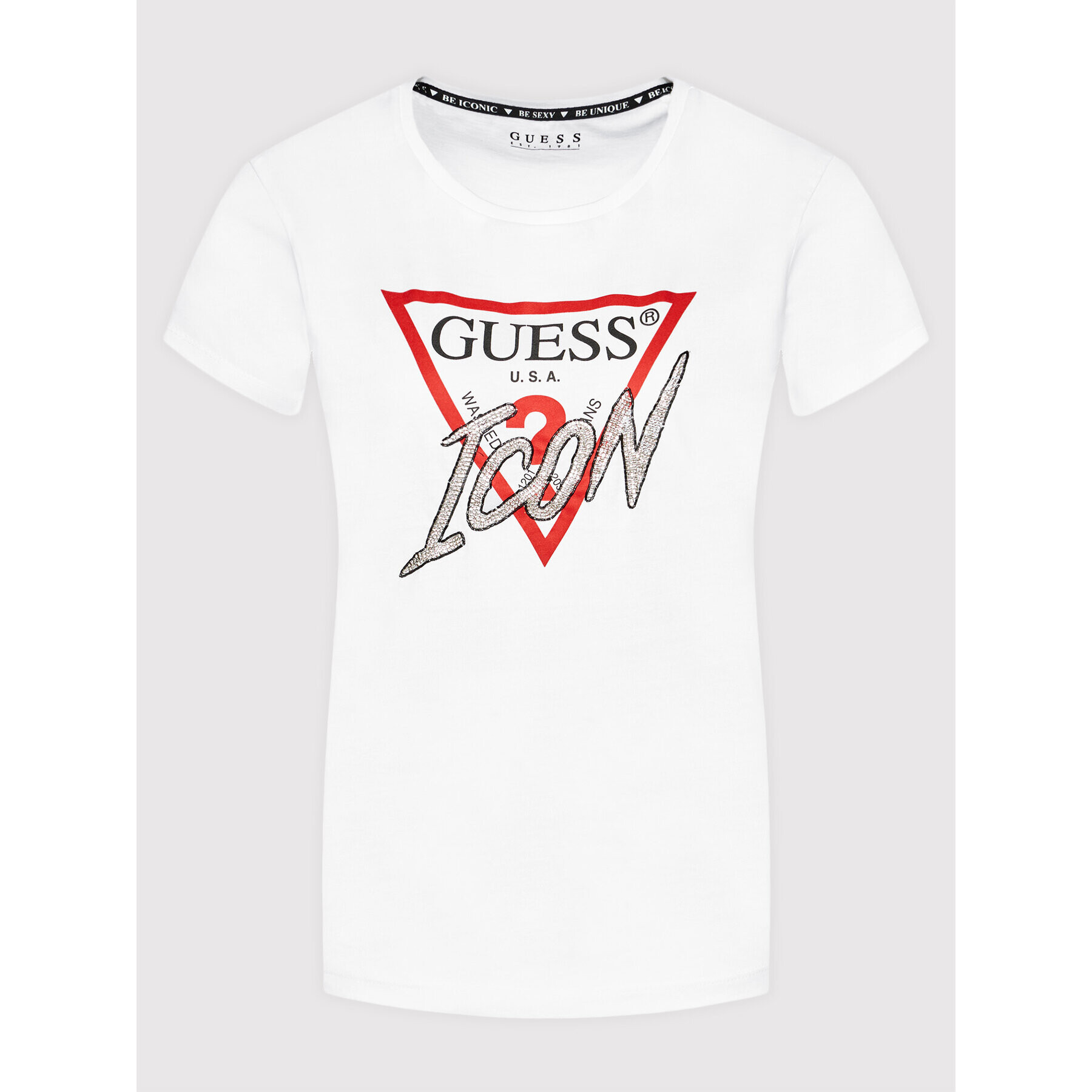 Guess Тишърт Icon W1YI0Y I3Z00 Бял Regular Fit - Pepit.bg