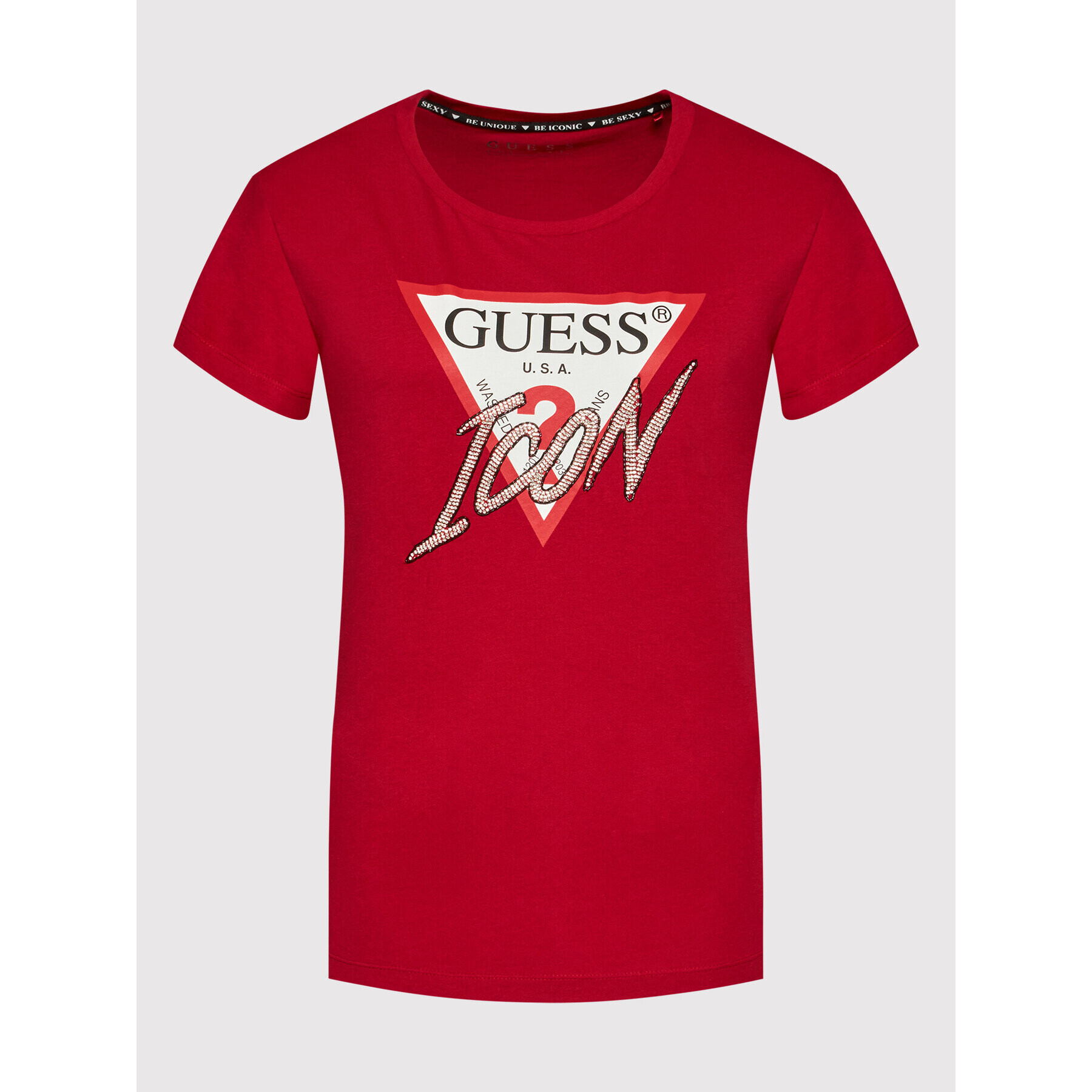 Guess Тишърт Icon W1YI0Y I3Z00 Червен Regular Fit - Pepit.bg