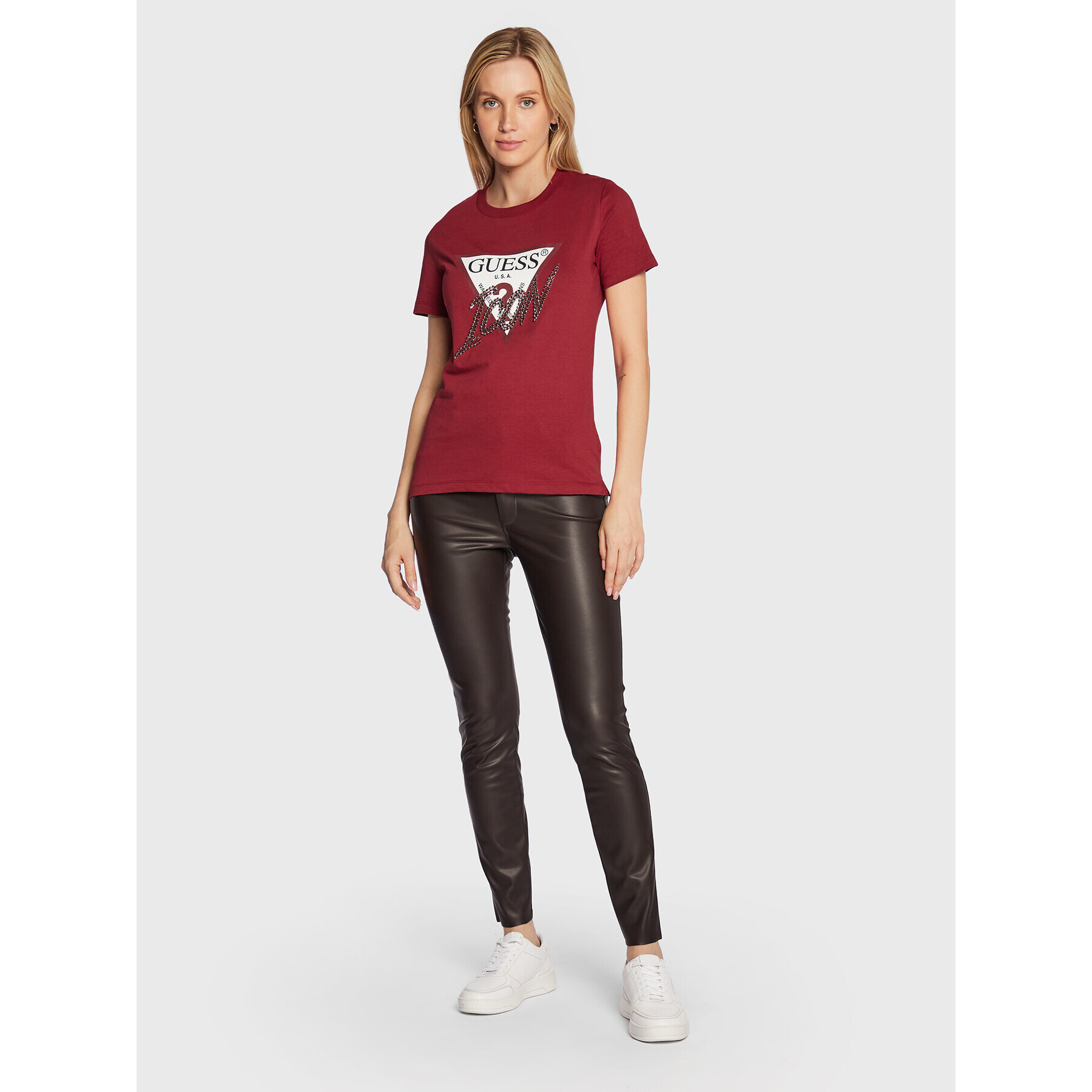 Guess Тишърт Icon W2BI12 I3Z13 Червен Regular Fit - Pepit.bg