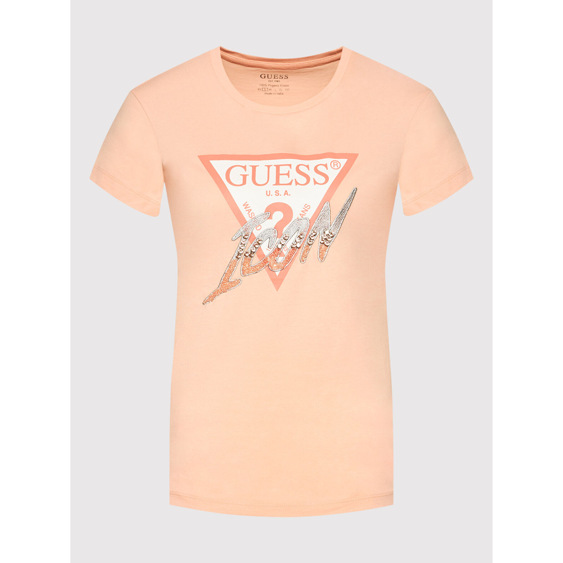 Guess Тишърт Icon W2GI02 I3Z11 Оранжев Regular Fit - Pepit.bg