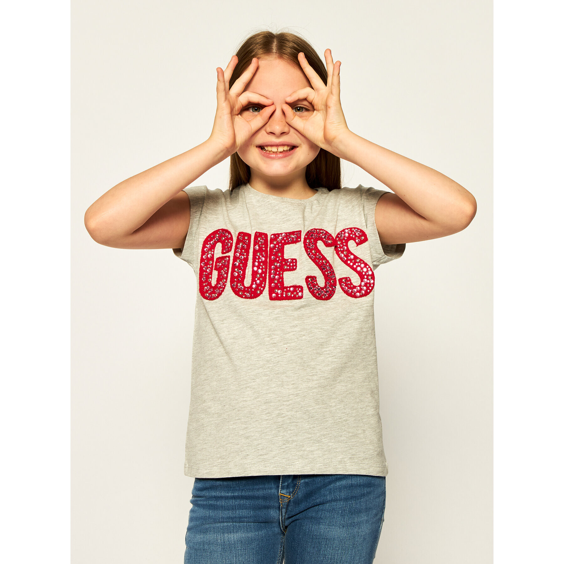 Guess Тишърт J01I28 K9IY0 Сив Regular Fit - Pepit.bg