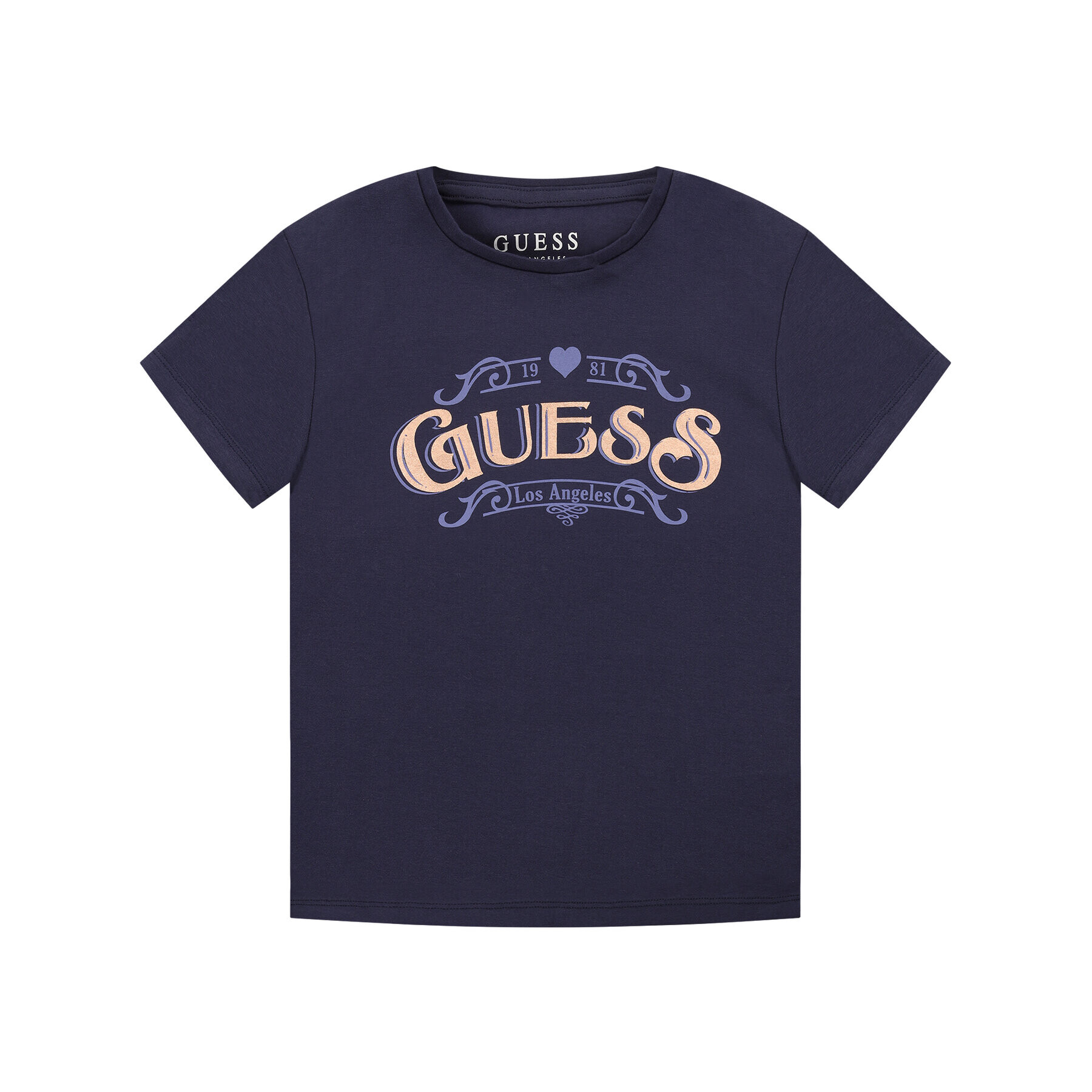 Guess Тишърт J02I01 K6YW0 Тъмносин Regular Fit - Pepit.bg