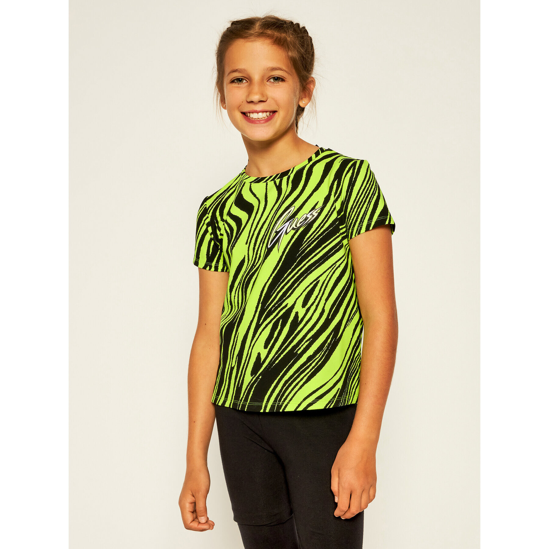 Guess Тишърт J0YI46 K9Z30 Зелен Regular Fit - Pepit.bg