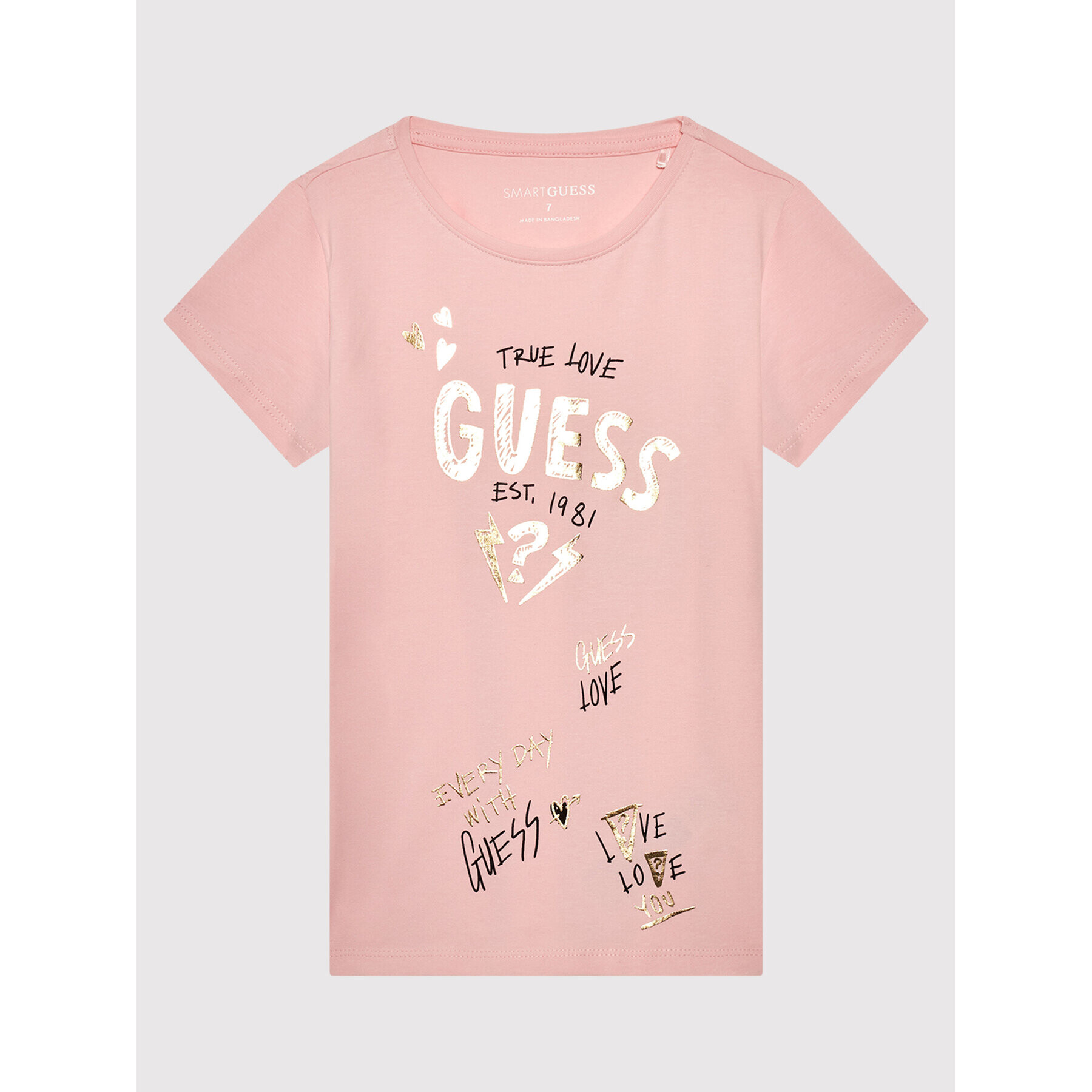 Guess Тишърт J1BI03 J1311 Розов Regular Fit - Pepit.bg