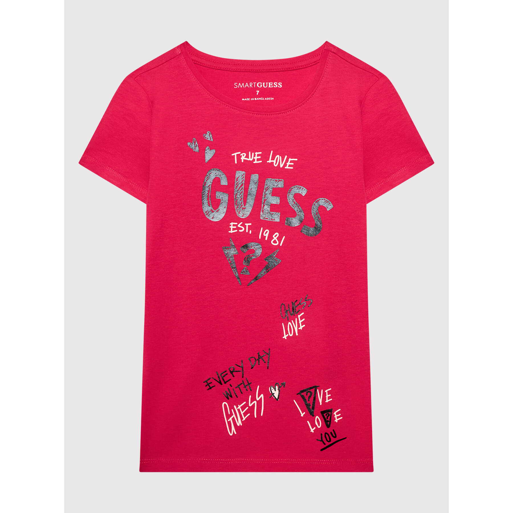 Guess Тишърт J1BI03 J1311 Розов Regular Fit - Pepit.bg