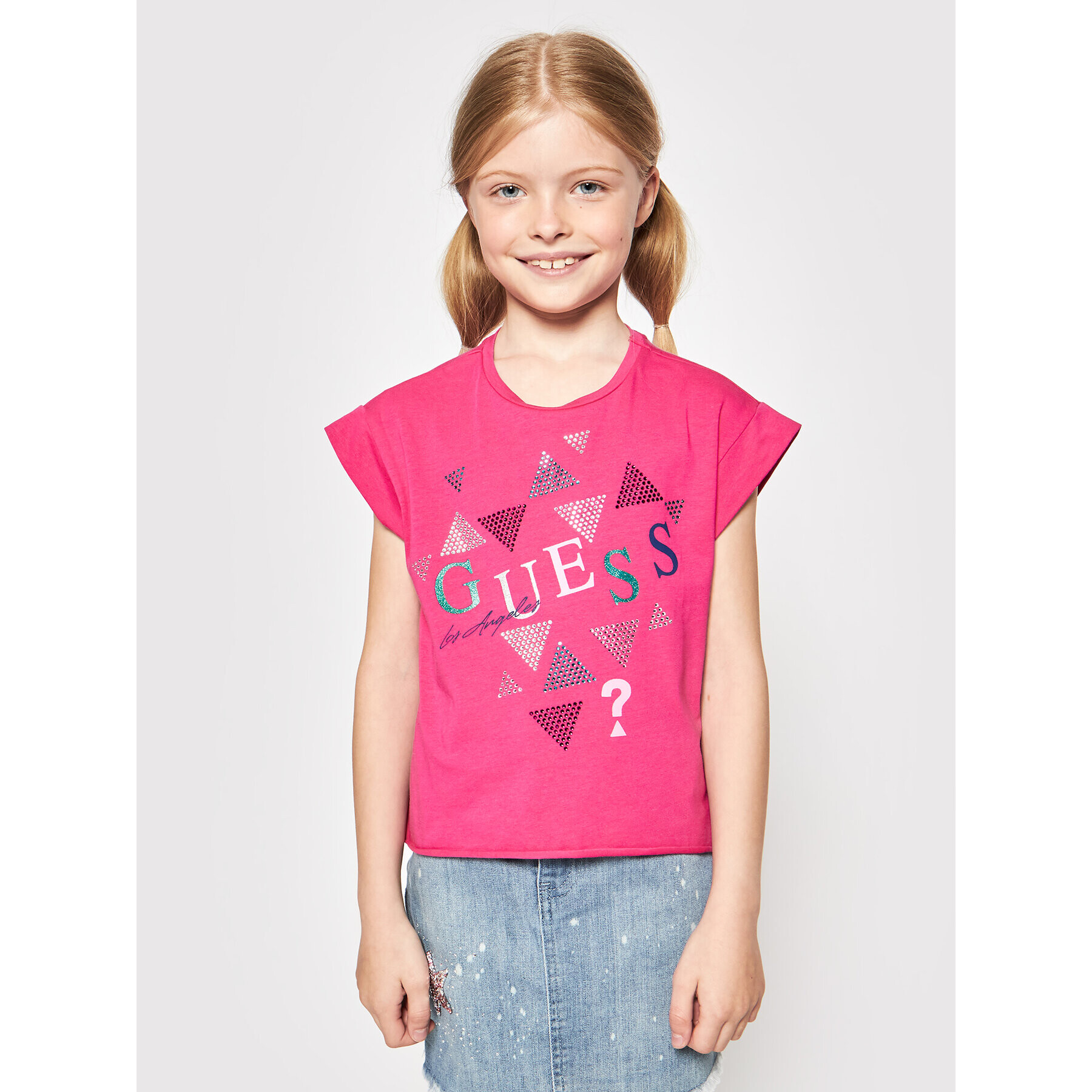Guess Тишърт J1GI05 K6YW1 Розов Regular Fit - Pepit.bg