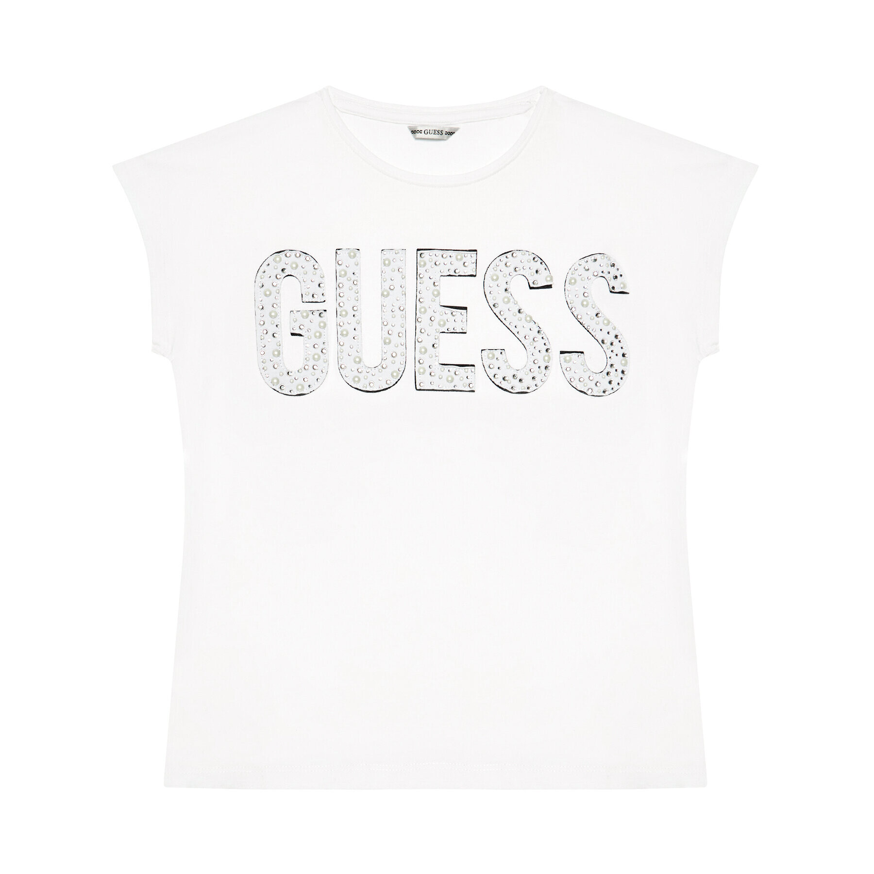 Guess Тишърт J1RI34 K6YW1 Бял Regular Fit - Pepit.bg