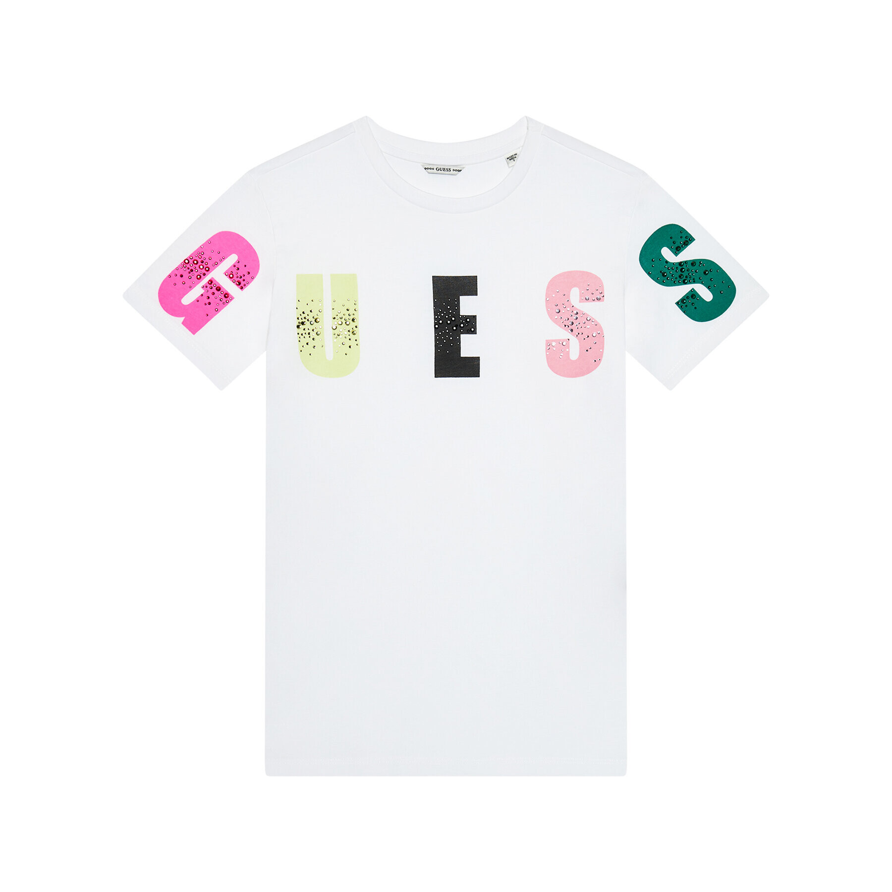 Guess Тишърт J1YI06 K8HM0 Бял Regular Fit - Pepit.bg