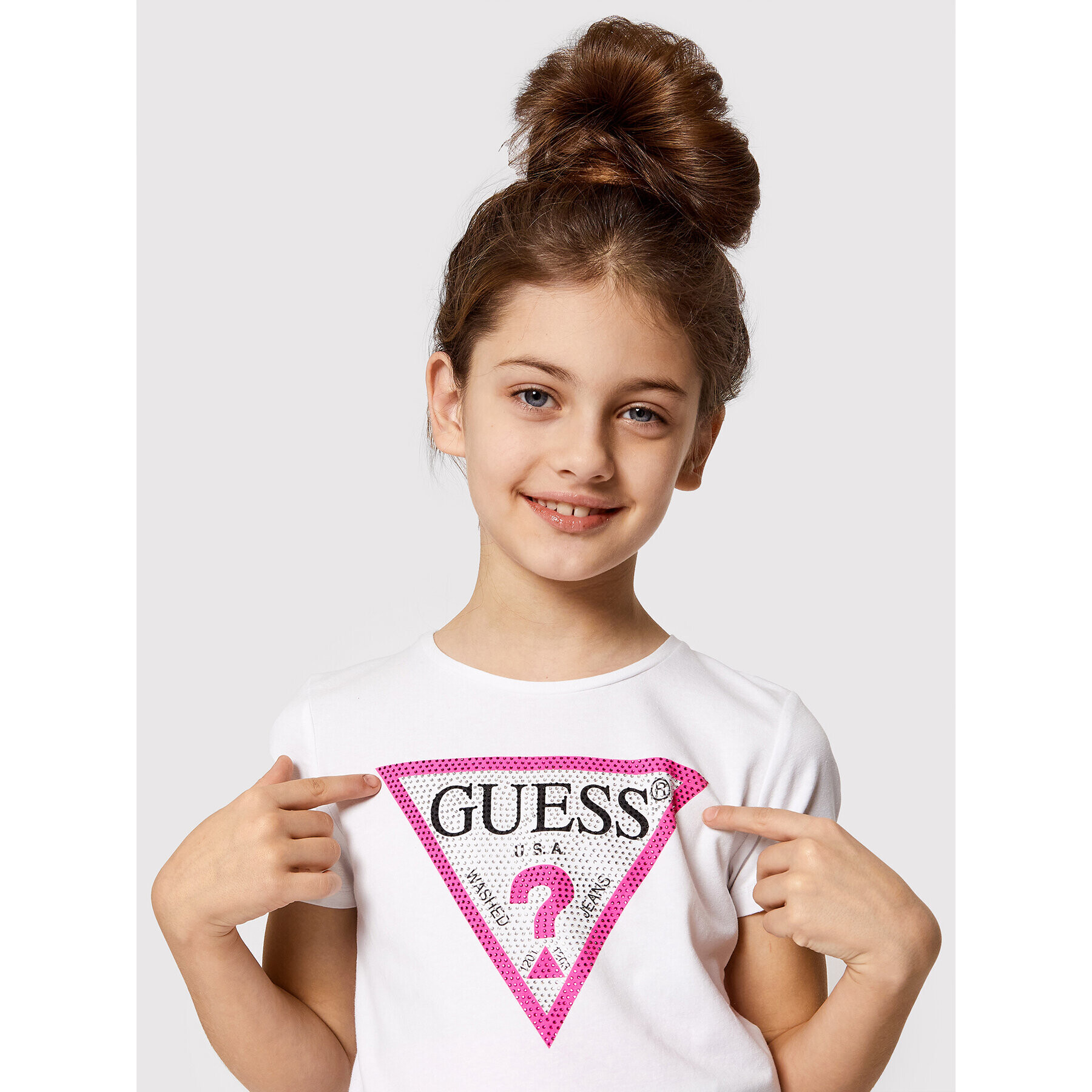 Guess Тишърт J1YI35 K6YW1 Бял Regular Fit - Pepit.bg