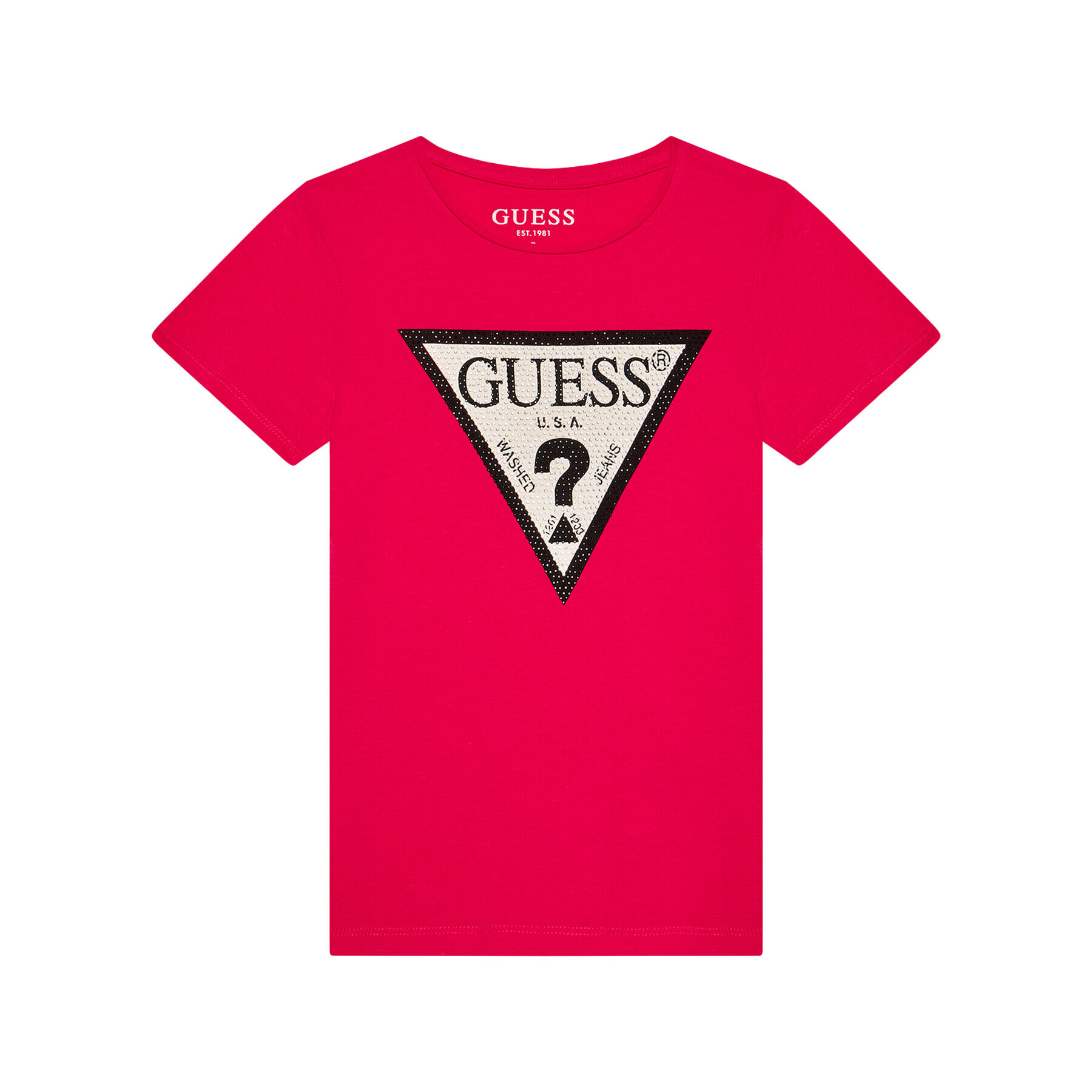 Guess Тишърт J1YI35 K6YW1 Розов Regular Fit - Pepit.bg