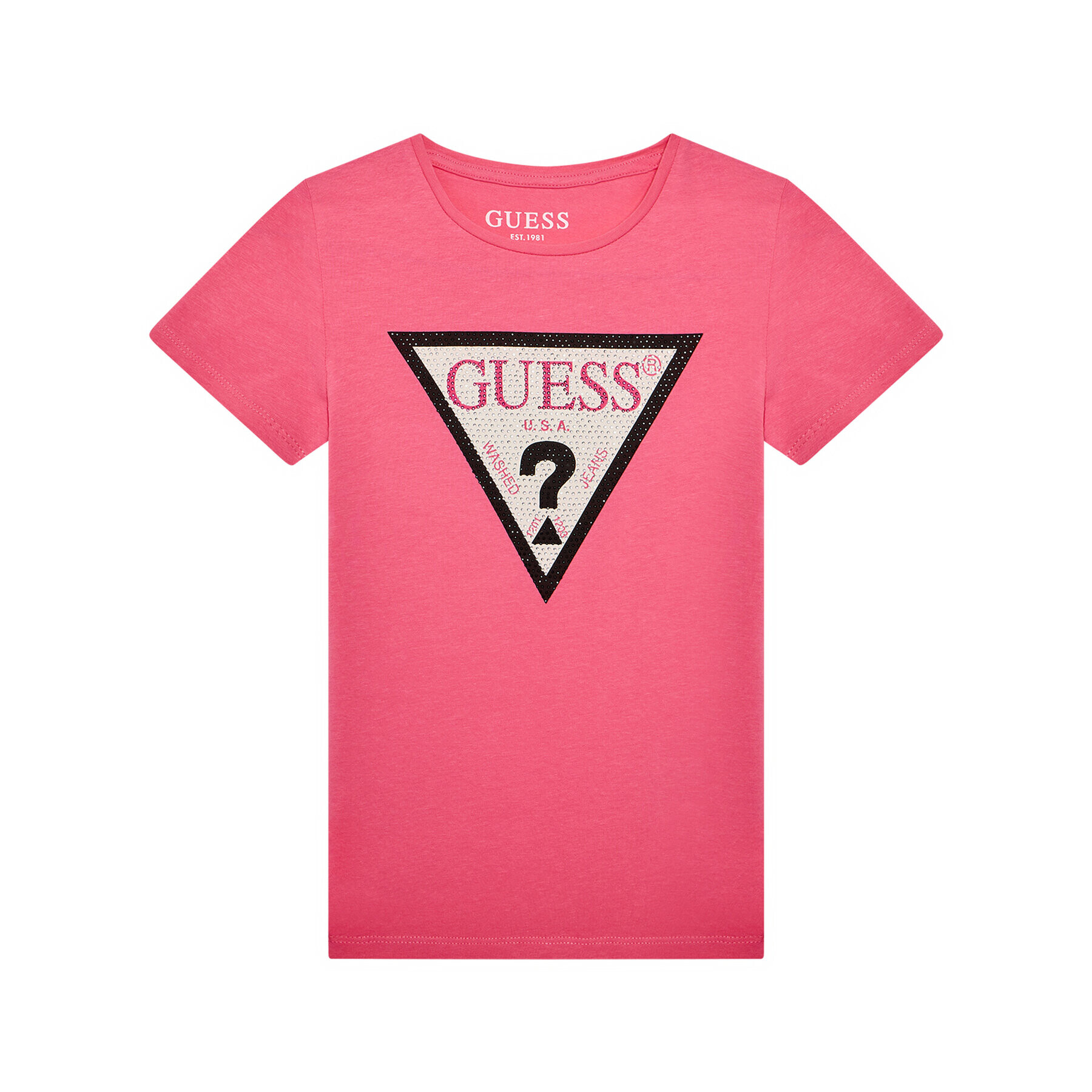 Guess Тишърт J1YI35 K6YW1 Розов Regular Fit - Pepit.bg