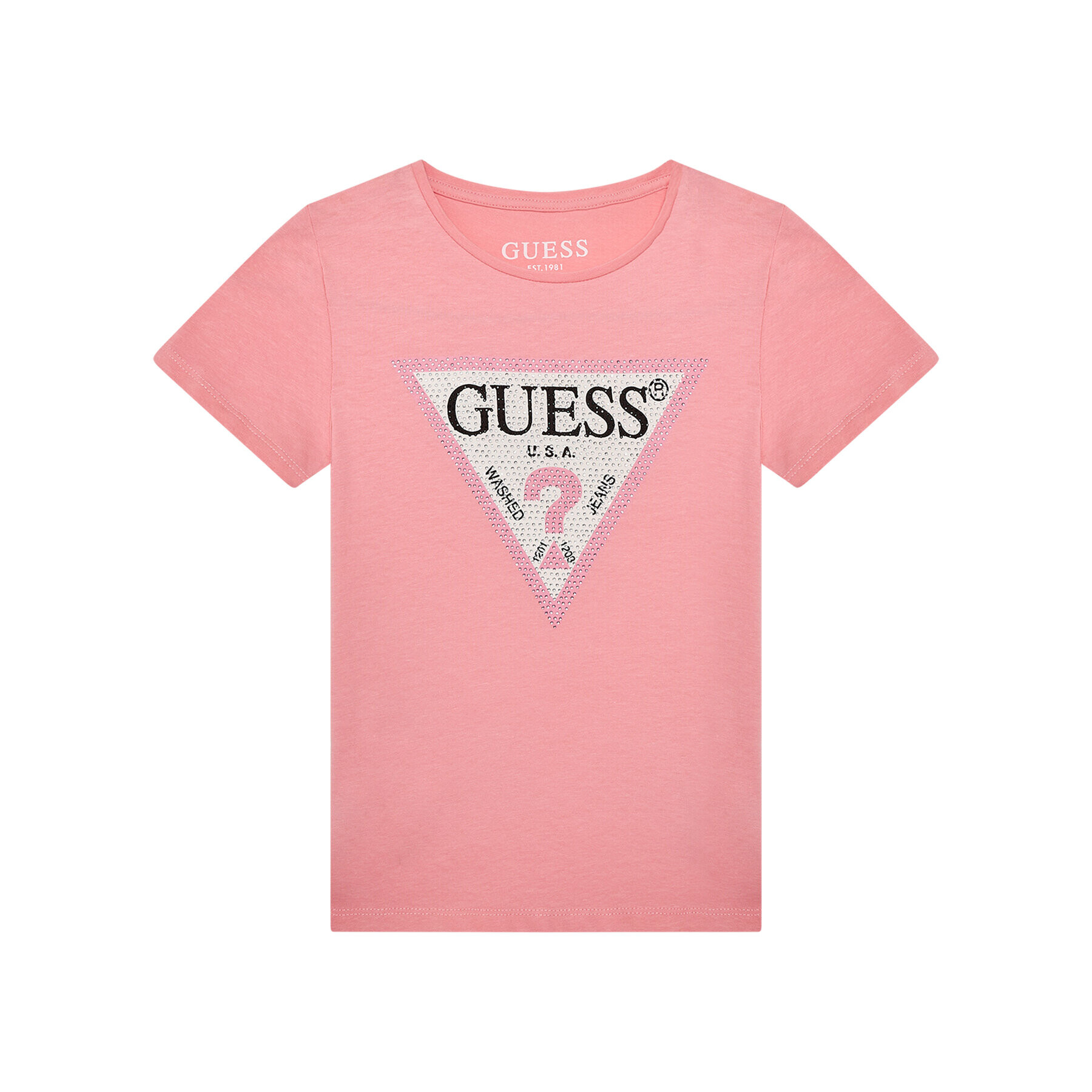 Guess Тишърт J1YI35 K6YW1 Розов Regular Fit - Pepit.bg