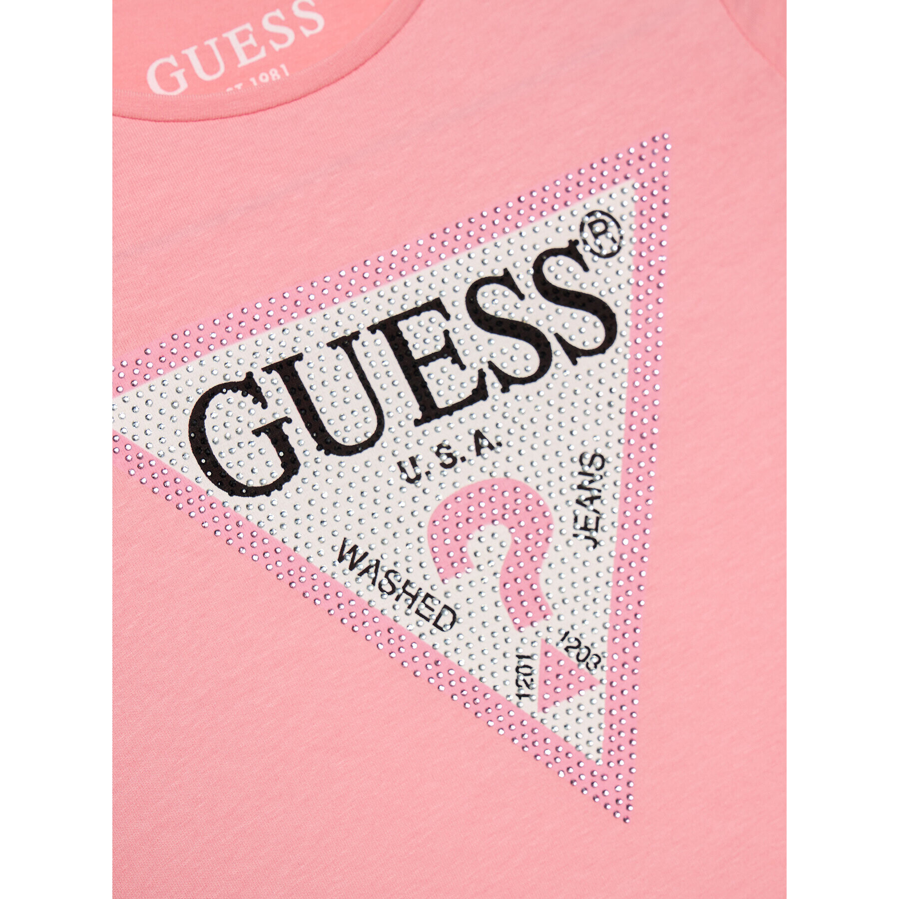 Guess Тишърт J1YI35 K6YW1 Розов Regular Fit - Pepit.bg