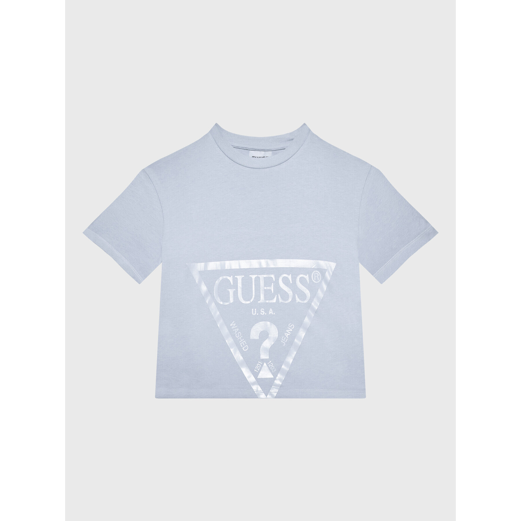 Guess Тишърт J2BI41 K8HM0 Син Cropped Fit - Pepit.bg