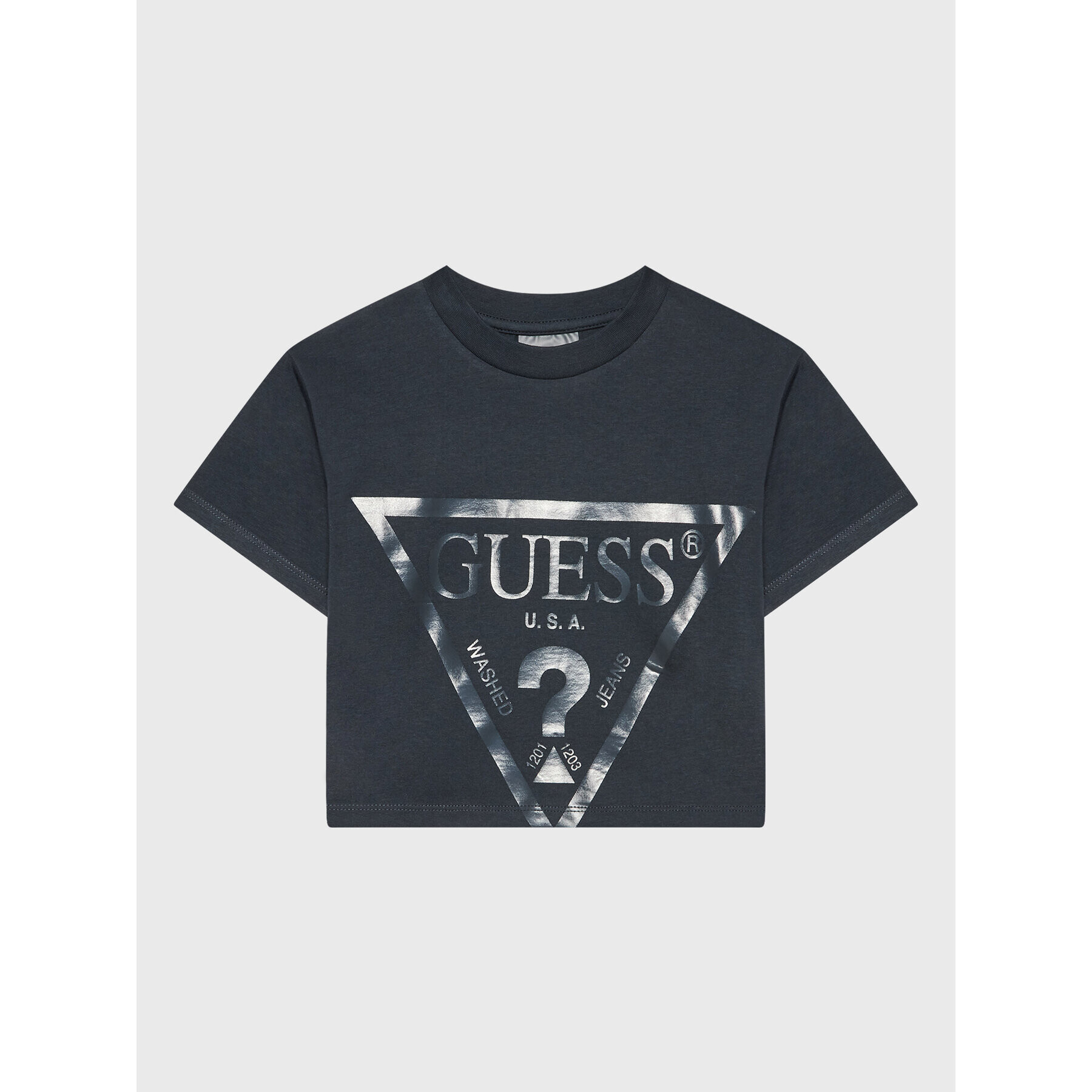 Guess Тишърт J2BI41 K8HM0 Сив Cropped Fit - Pepit.bg