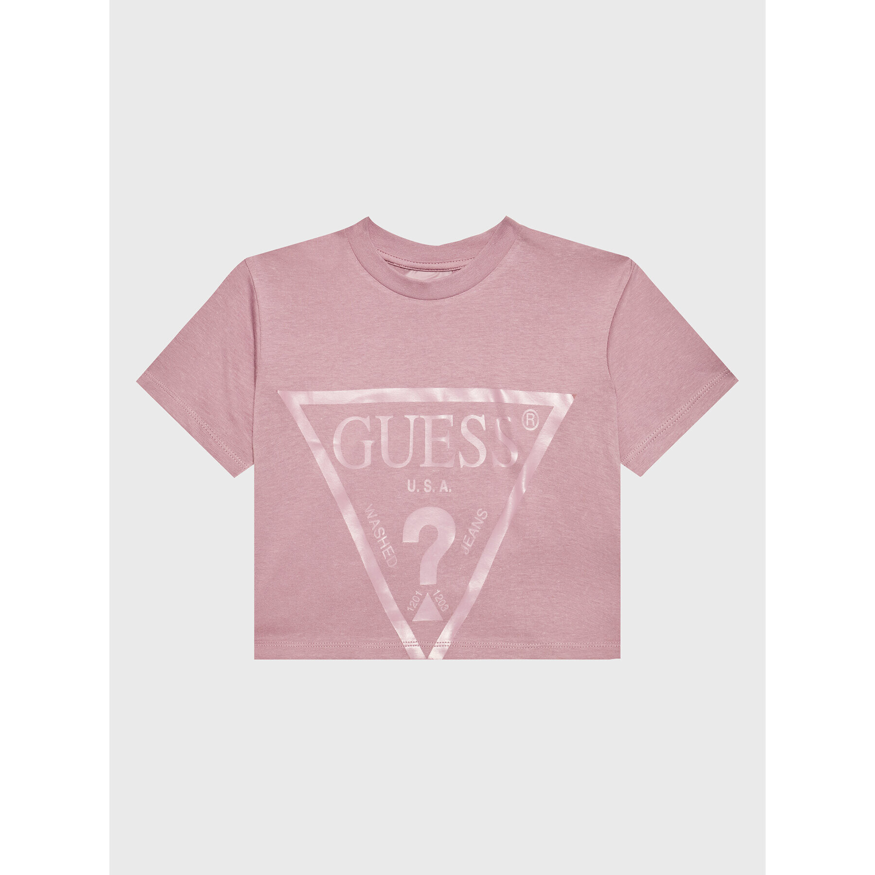 Guess Тишърт J2BI41 K8HM0 Виолетов Cropped Fit - Pepit.bg