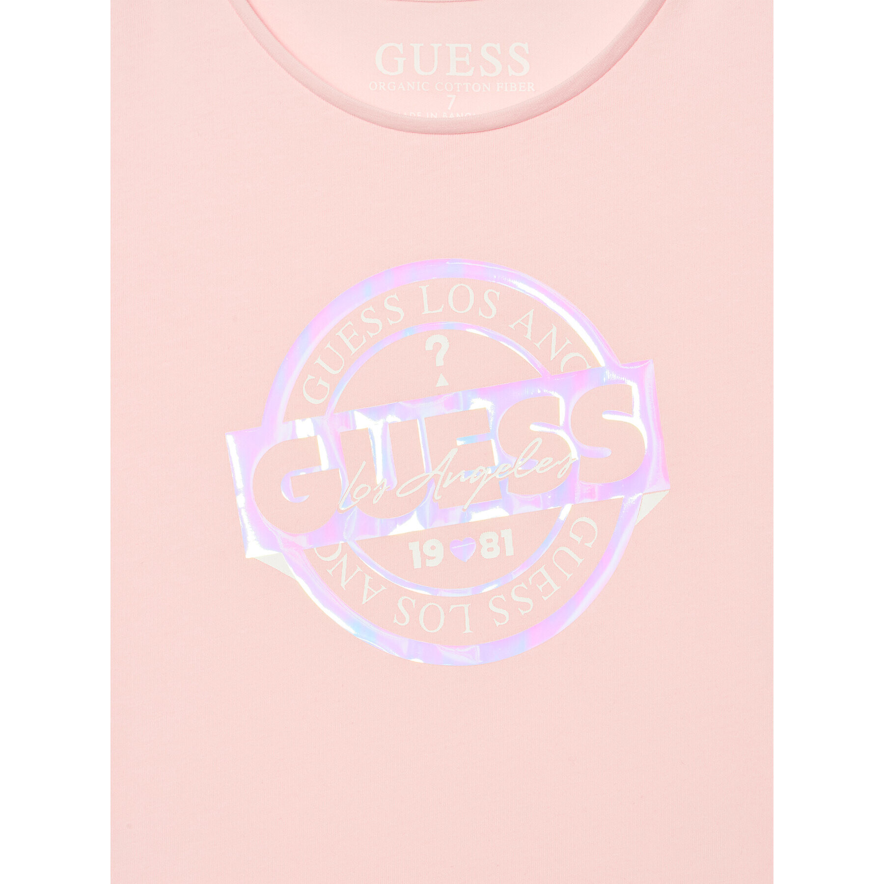 Guess Тишърт J2GI10 K6YW1 Розов Regular Fit - Pepit.bg