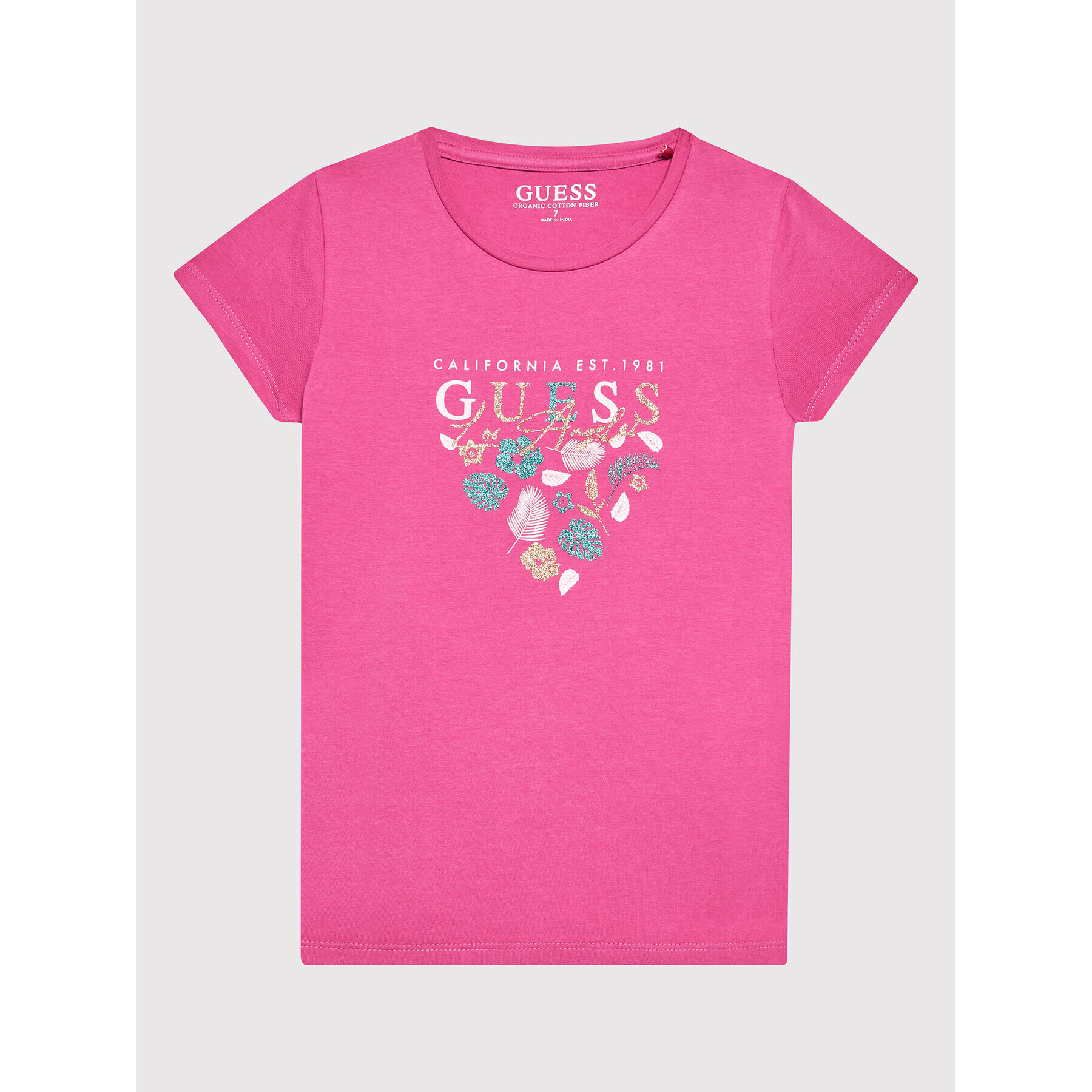 Guess Тишърт J2GI20 K6YW1 Розов Regular Fit - Pepit.bg