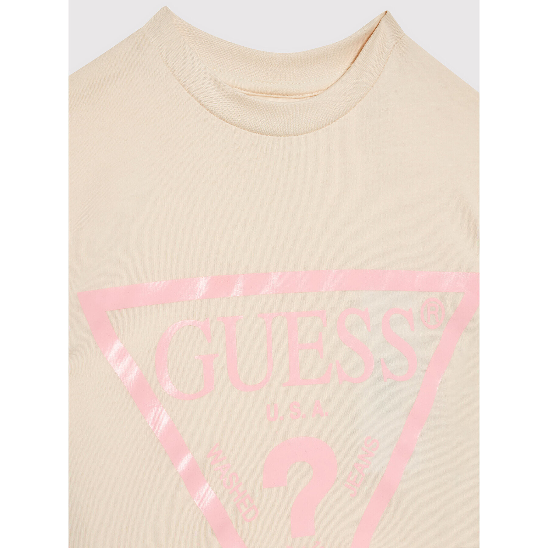 Guess Тишърт J2RI31 K8HM0 Бежов Regular Fit - Pepit.bg