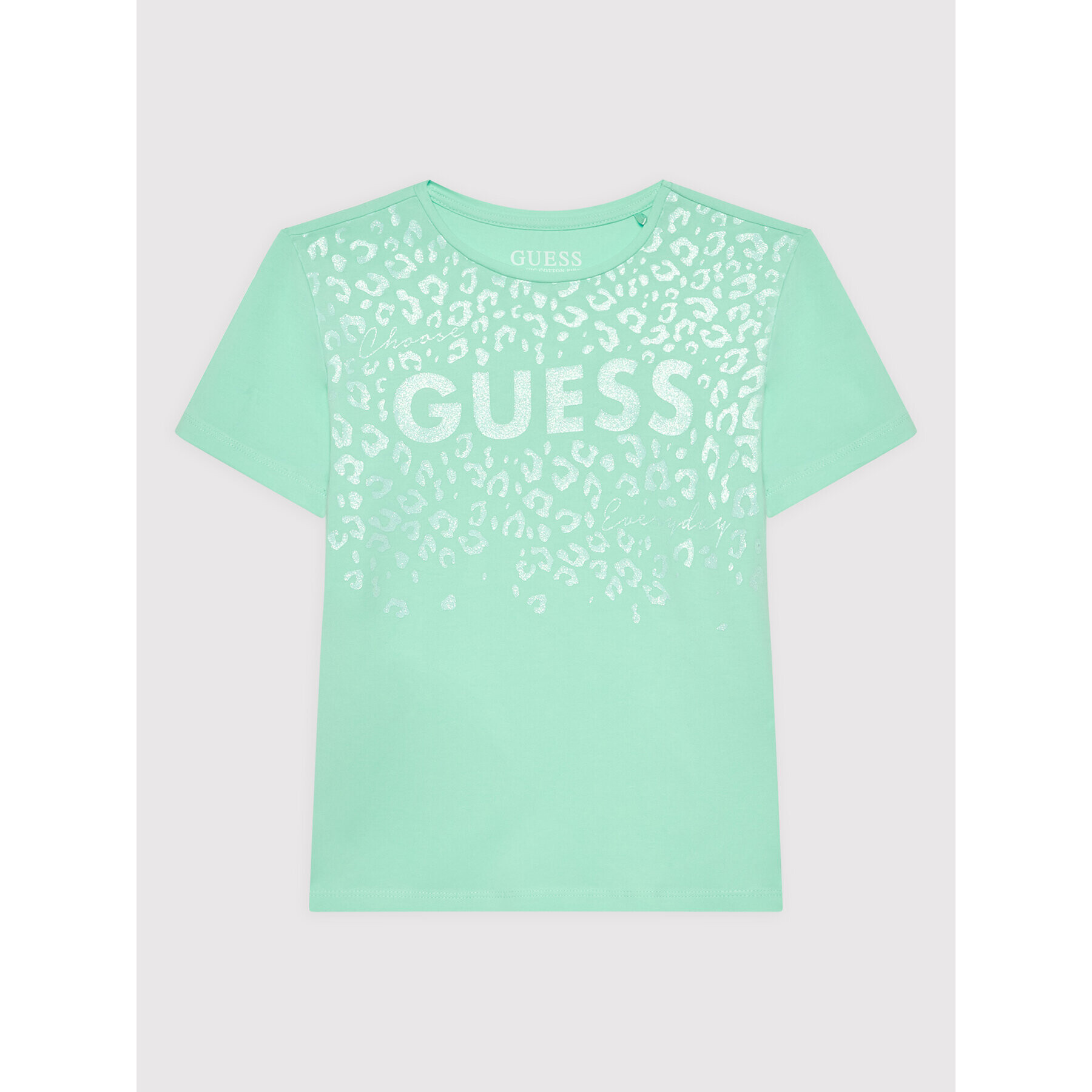Guess Тишърт J2YI00 K6YW1 Зелен Regular Fit - Pepit.bg