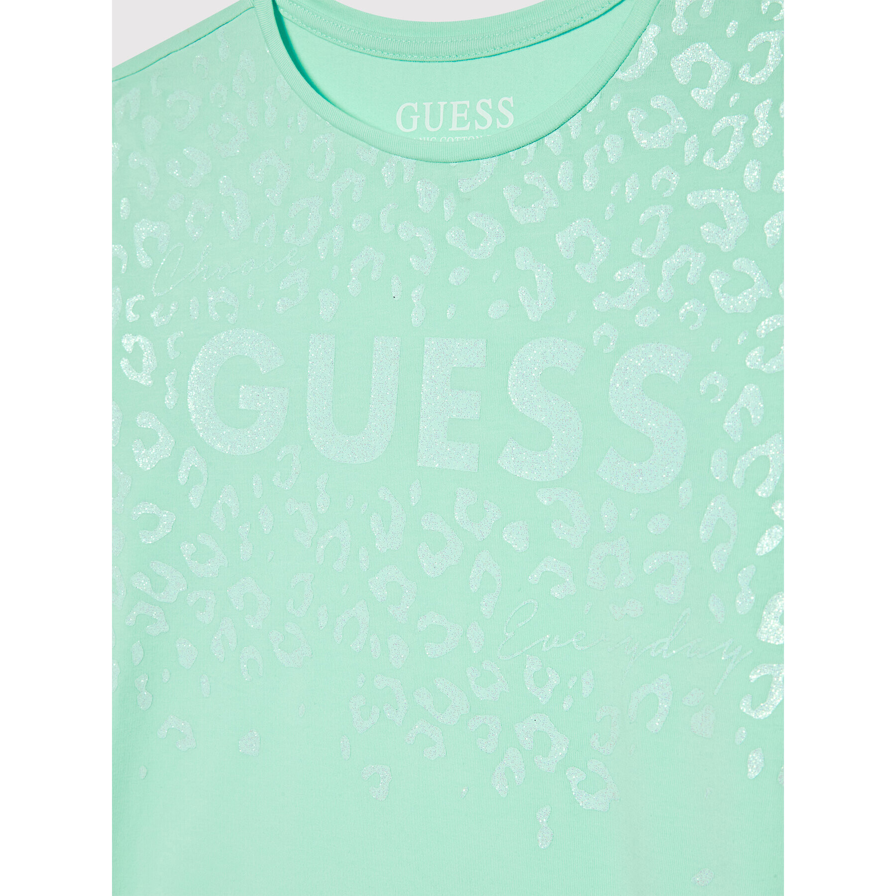 Guess Тишърт J2YI00 K6YW1 Зелен Regular Fit - Pepit.bg
