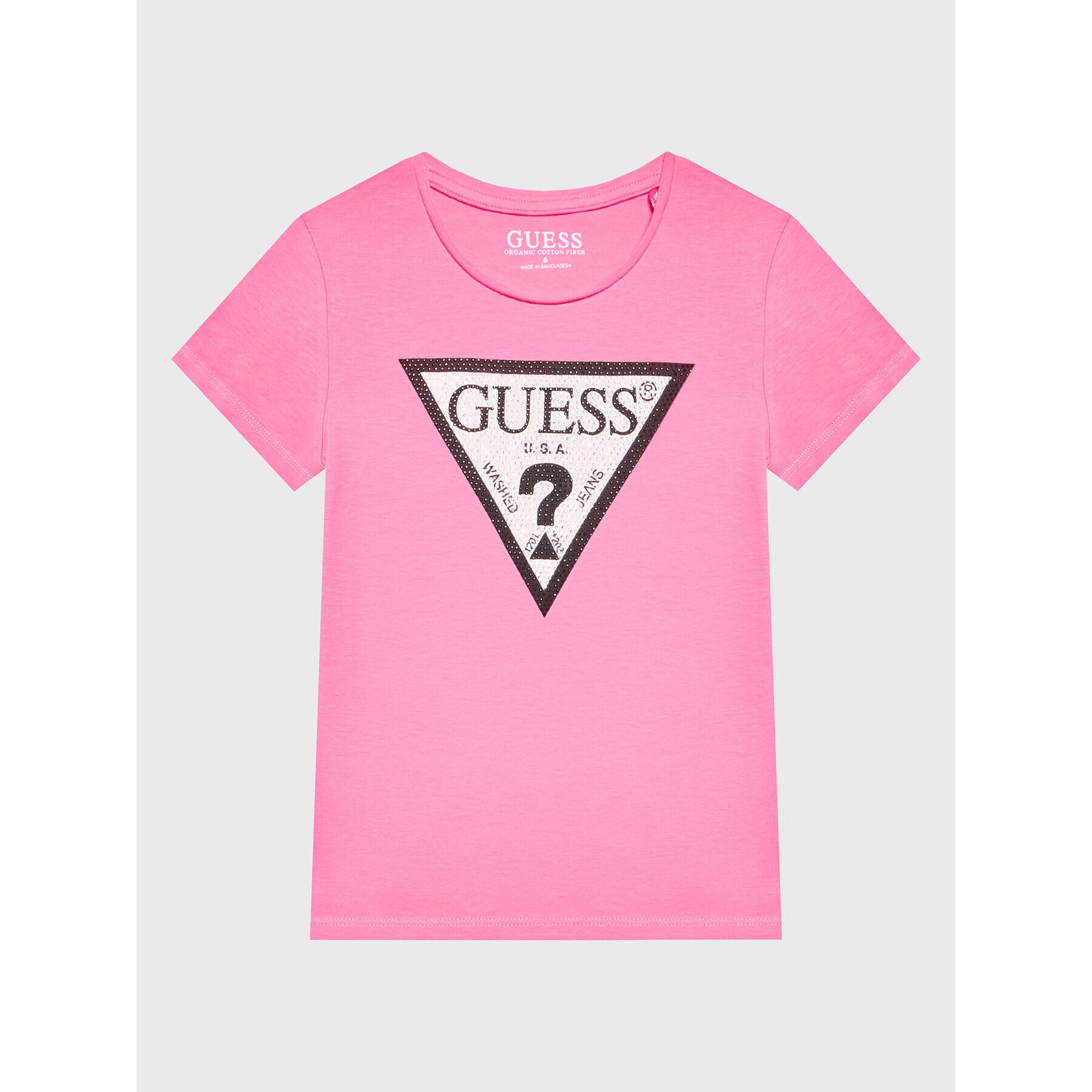 Guess Тишърт J2YI51 K6YW1 Розов Regular Fit - Pepit.bg