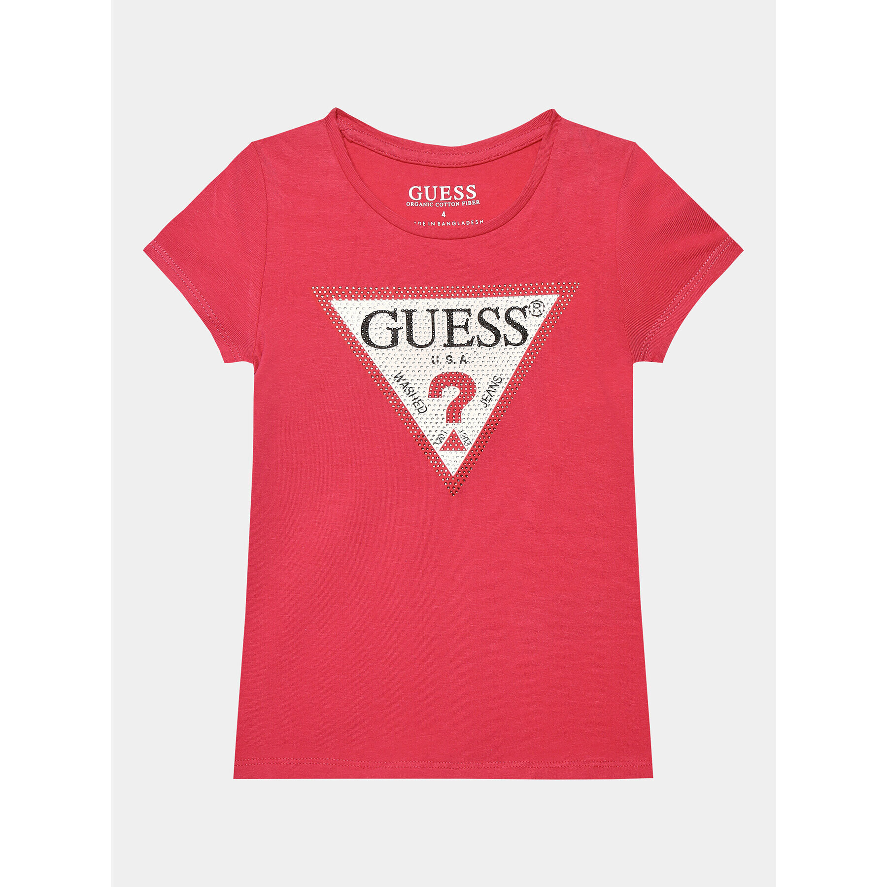 Guess Тишърт J2YI51 K6YW1 Розов Regular Fit - Pepit.bg