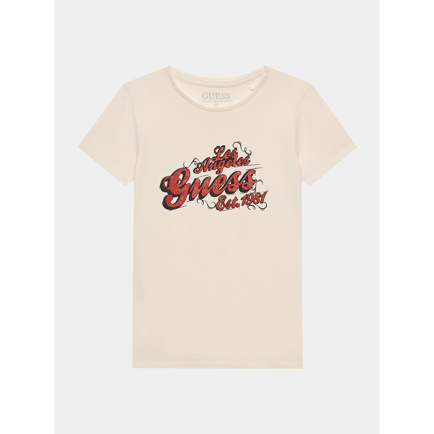 Guess Тишърт J3BI03 J1314 Екрю Regular Fit - Pepit.bg
