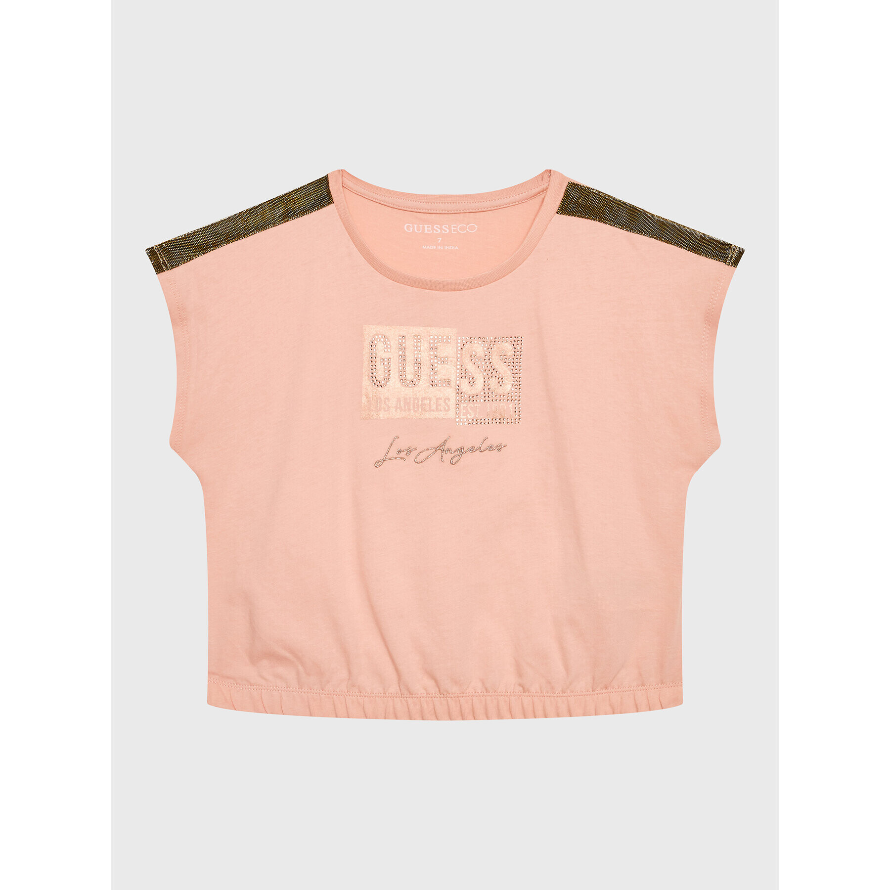 Guess Тишърт J3GI11 K8HM3 Розов Boxy Fit - Pepit.bg