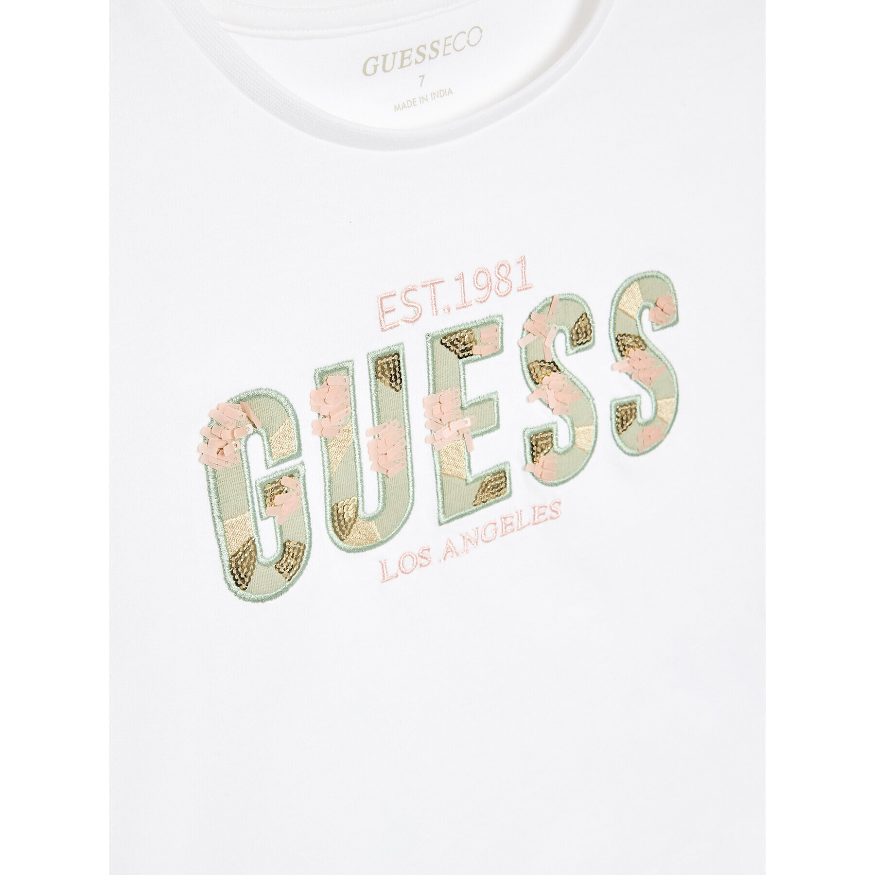 Guess Тишърт J3GI13 K8HM3 Бял Regular Fit - Pepit.bg